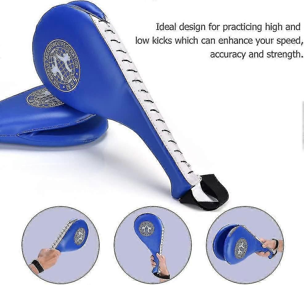 1Pc Target Taekwondo Pad Double Paddles Strike Racket For Tae Boxing Karate Training - Blue โ image 4