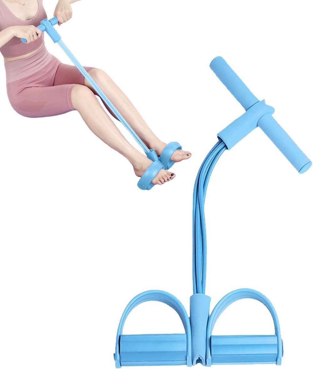 Abdominal trainer exercise band for sit-up training, multifunctional tension rope fitness pedal training slap pull band, Blue — image 6