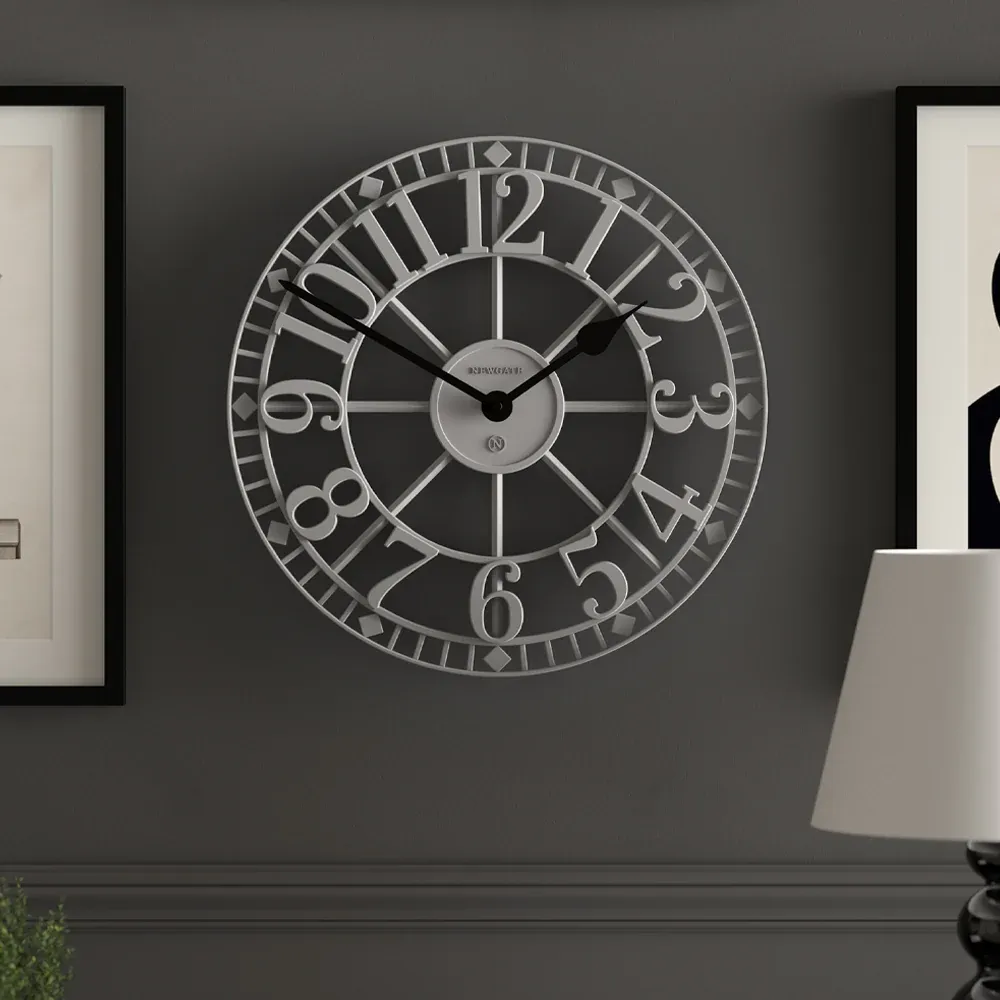 Newgate Warehouse Wall Clock-Clockwork Grey — image 2