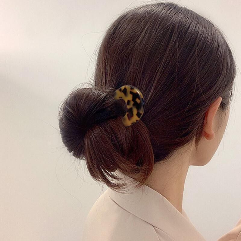 2Pcs U-Shape Hair Clips Stick Tortoise Shell Hairstyle Hair Pin Hair Accessories - 2PCS Light Brown — image 5