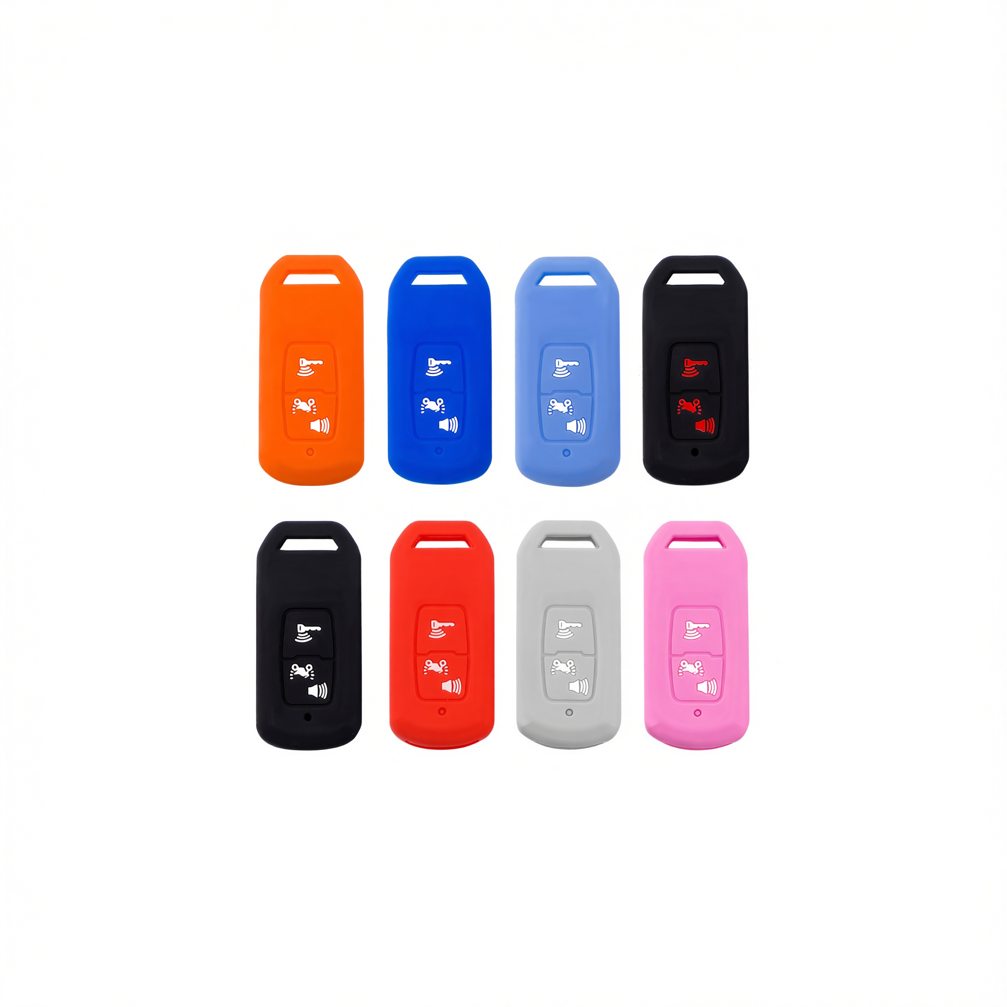 Color My Life Silicone Key Bag for Honda PCX160. Orange white label โ image 2