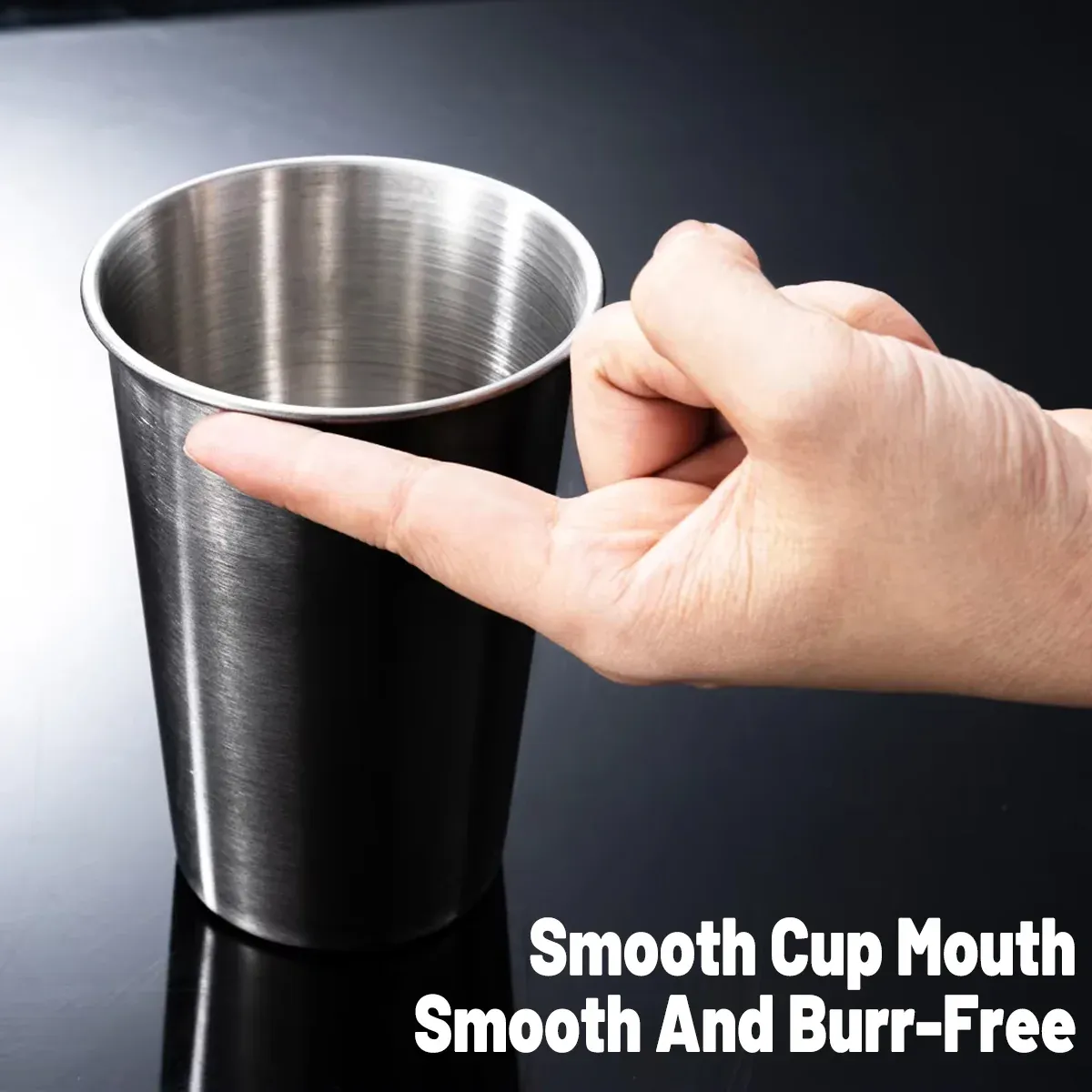 Stainless Steel Cups 8PCS Beer Water Coffee Milk Tea Mugs Reusable Drinkware — image 6