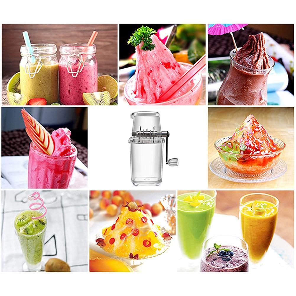 Manual Ice Crusher Portable Hand Crank Manual Household Ice Shaver Machine Kitchen Tool โ image 4