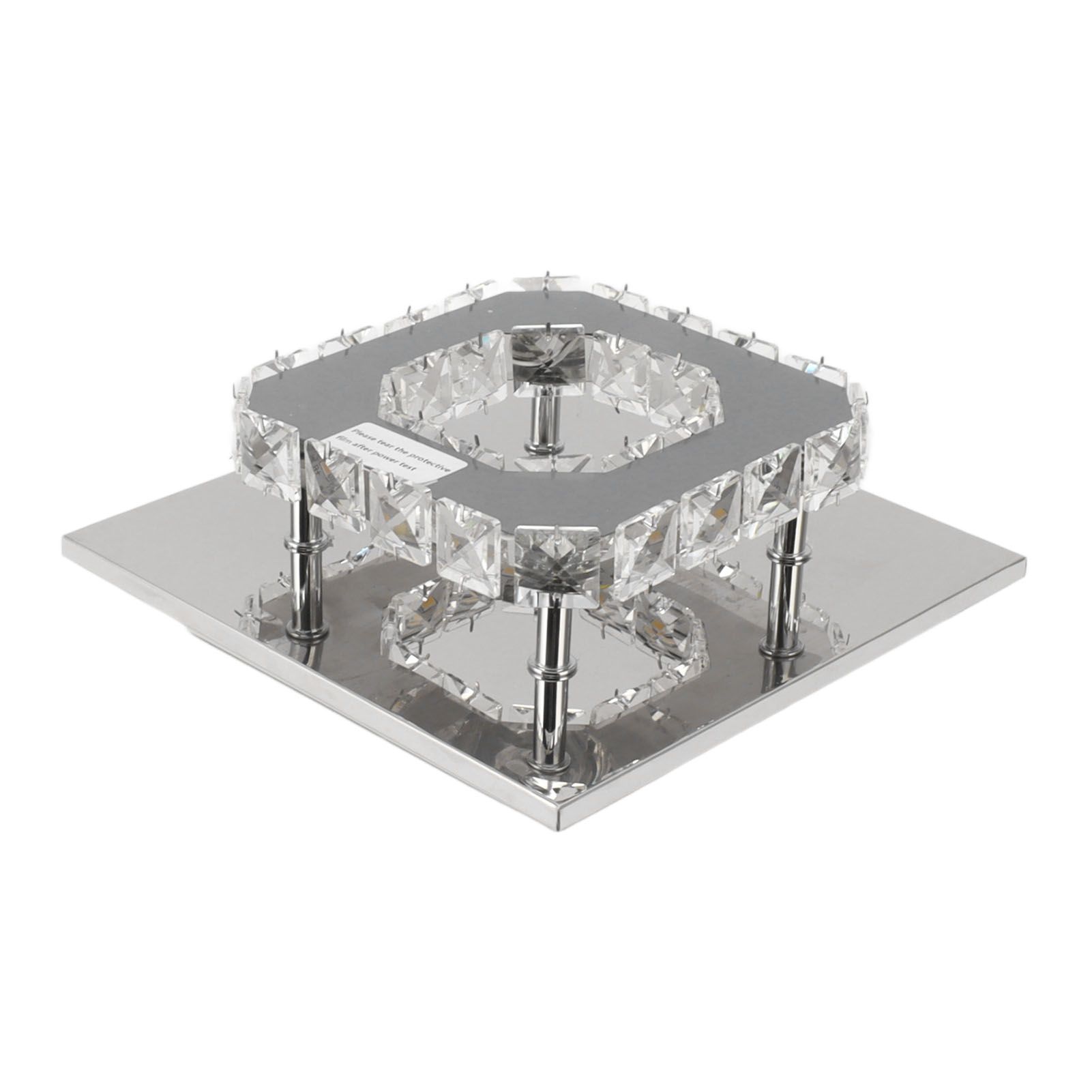 LED Ceiling Lamp 3 Light Color Modern Decorative Square Faux Crystal Mini Chandelier for Living Room Corridor 85‑265V — image 4