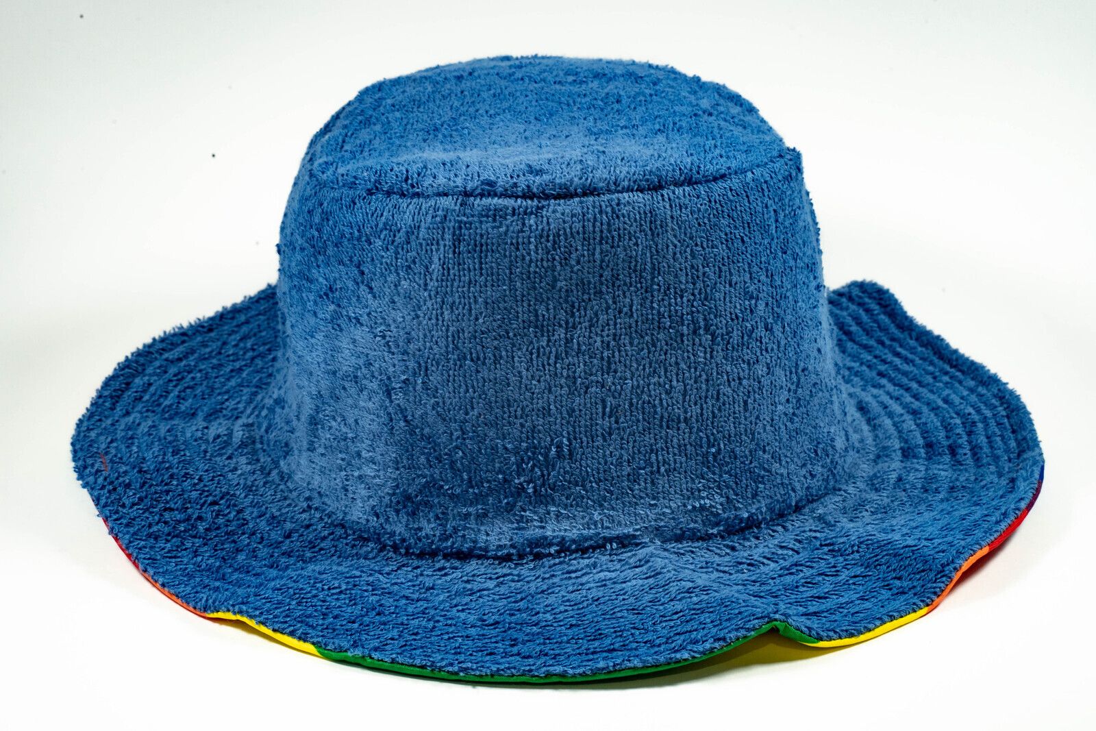 Rainbow Terry Towelling Bucket Hat Gay Lesbian Mardi Gras Party Cap LGBT - Reversible — image 5