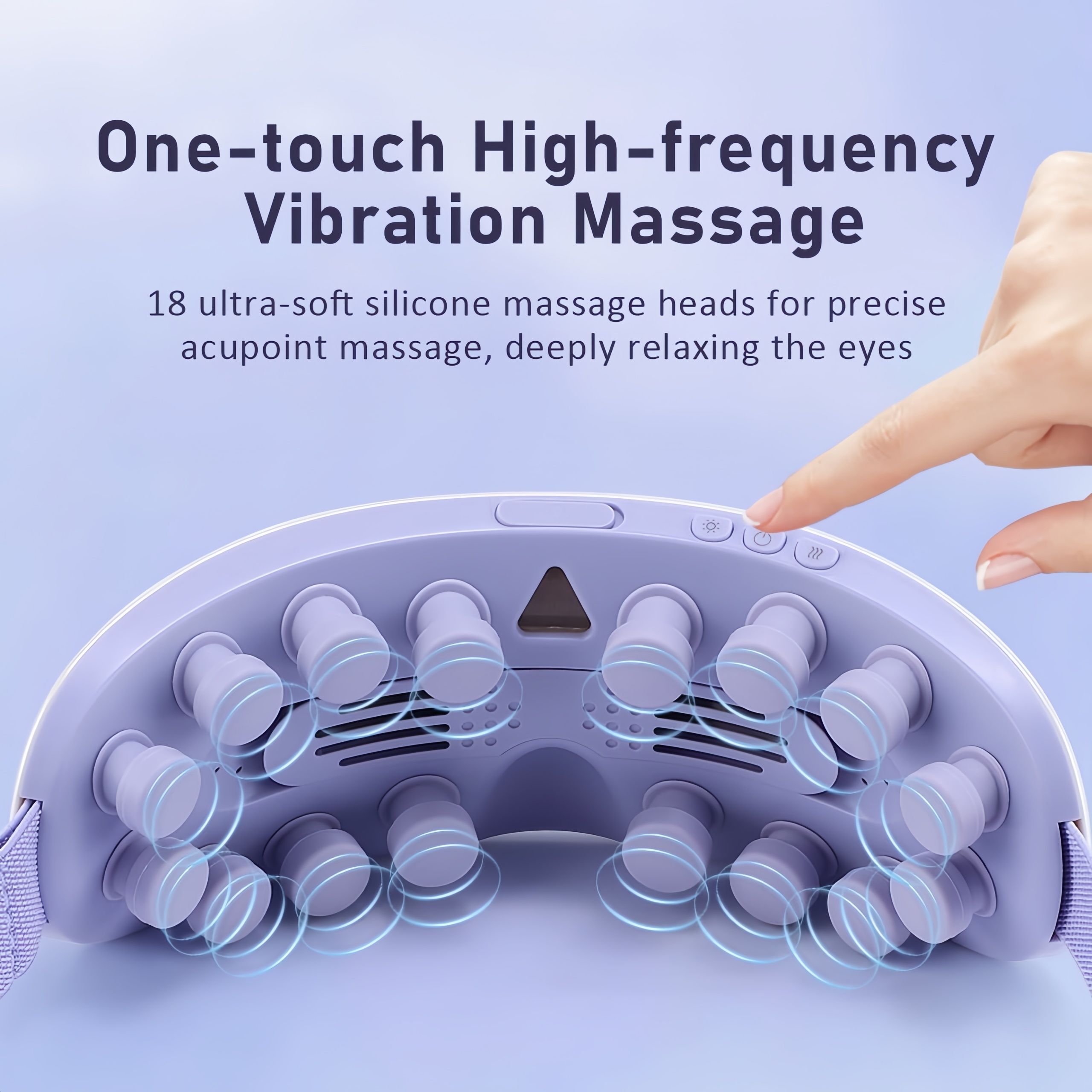 Eye Massager with Nano Mist Moisturising, Dry Eyes, Dark Circles, Heated Eye Mask with 8 Acupoint Massage, Rechargeable Bluetooth Music Eye Care — image 4