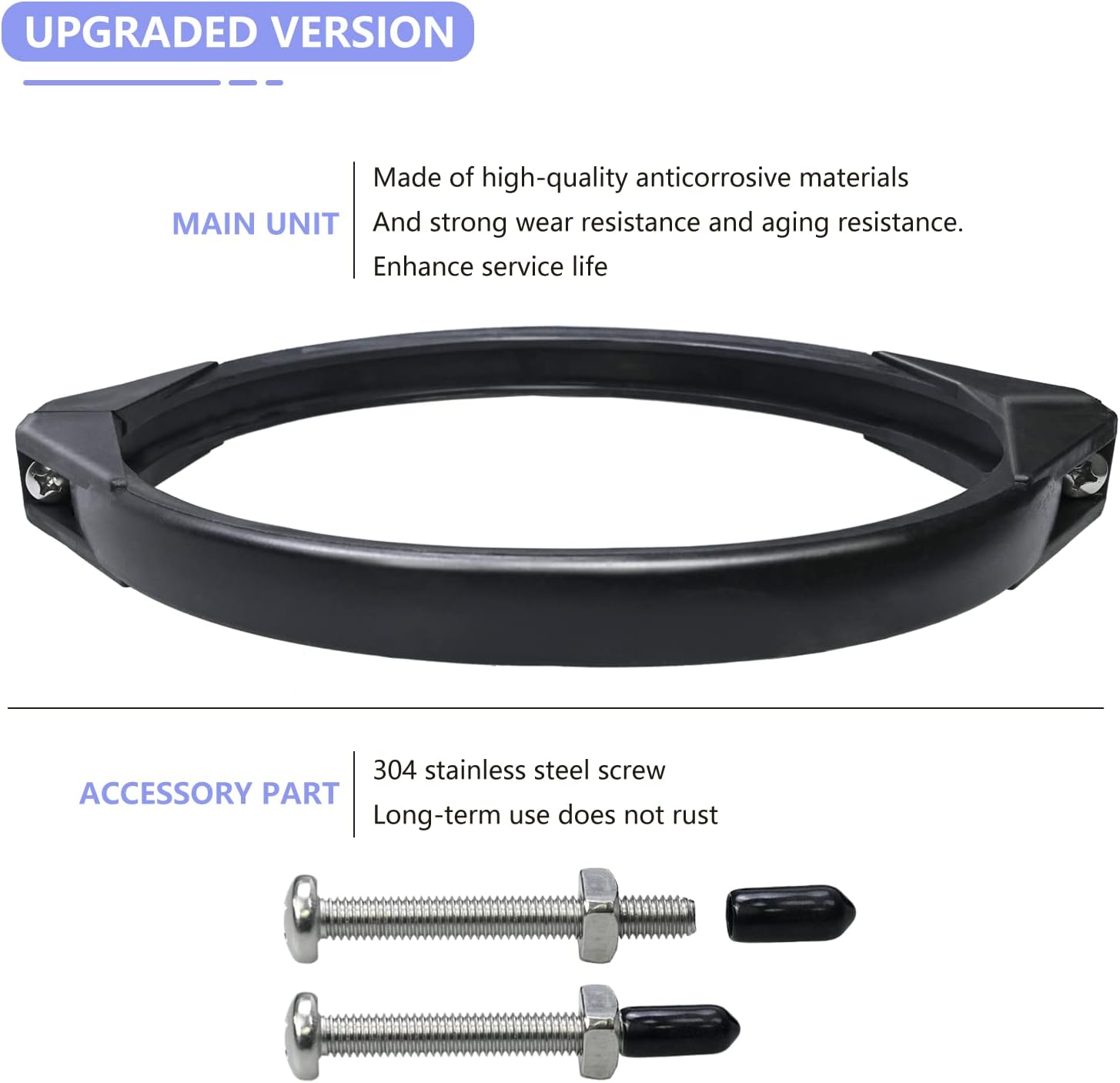 GMX600NM Noryl Flange Valve Clamp 8 to 8.5 inch,Compatible with Hayward S144T Pro Series Above Ground In Pool Sand Filter,For models S164T S166T S180T S210T — image 4