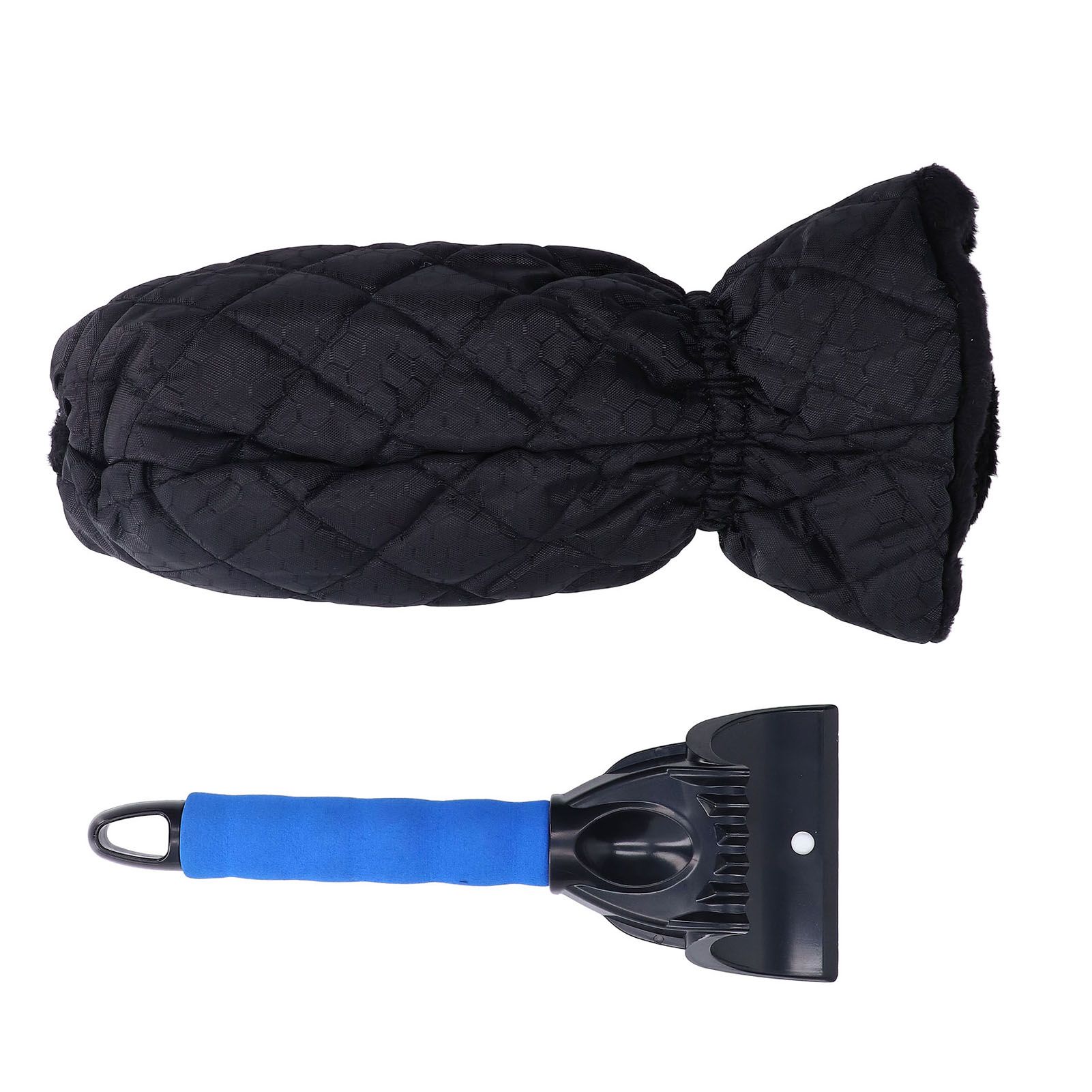Waterproof Ice Scraper Mitt 2 in 1 Design Elastic Band Design Easy to Hold Convenient Cold Proof Car Snow Scraper GloveBlue โ image 4