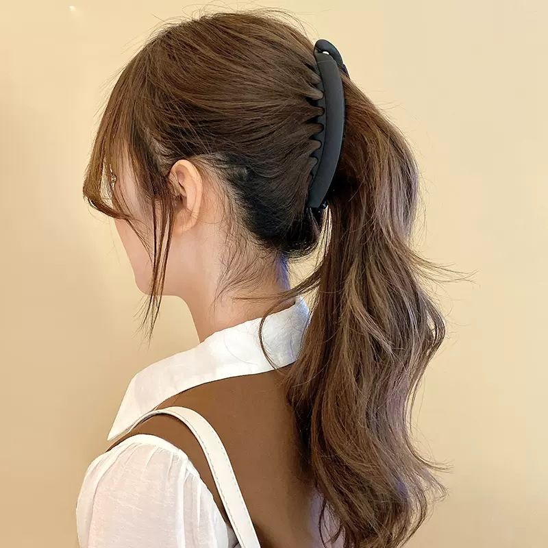 Matte Texture Plastic Hair Clip Banana Clip, Temperament Women Banana Clip Ponytail Barrettes Hair Accessories(3pcs) โ image 5