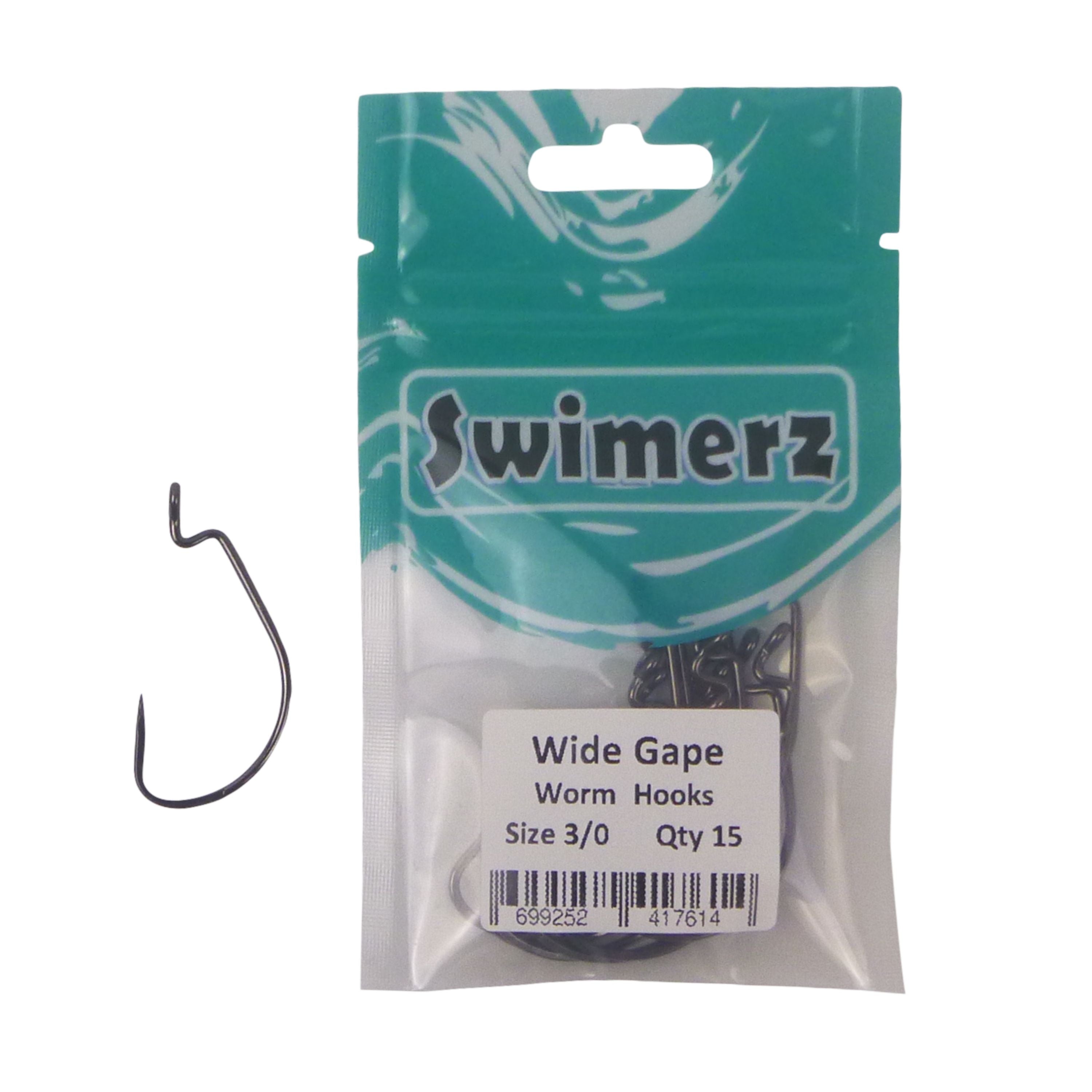Swimerz 3/0 Wide Gape Worm Hook 15 Pack — image 2