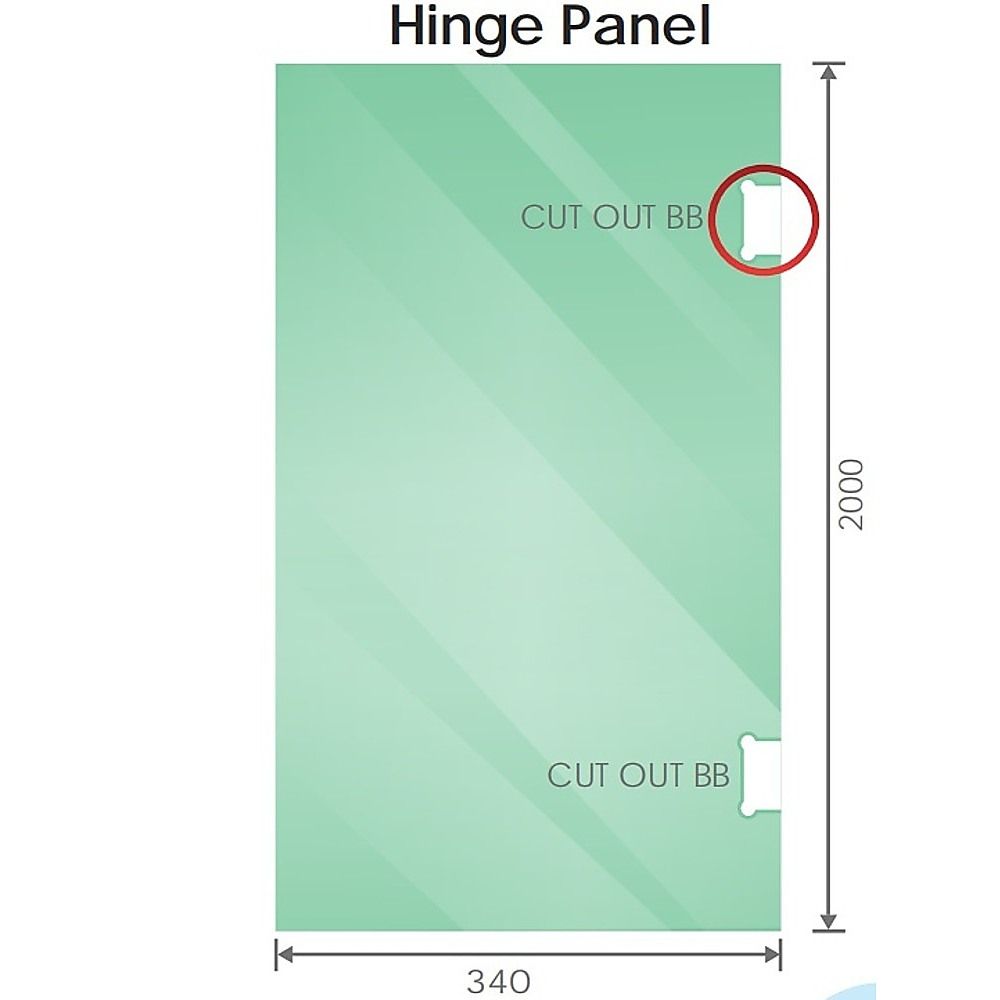 100x80cm Corner Frameless Shower Screen โ Nickel U-Brackets and Floor U-Bracket with SS Hinges for Contemporary Bathrooms โ image 6