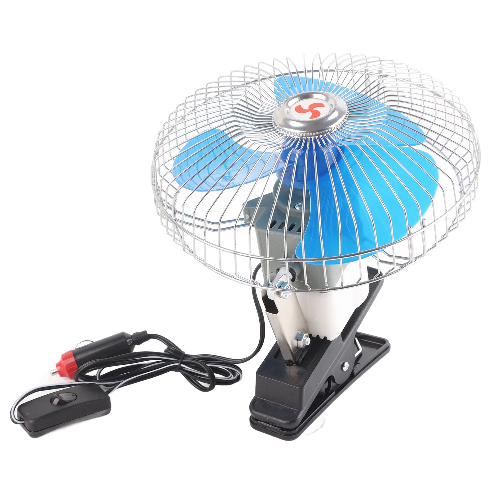 12V 25W Mini Portable Auto Vehicle Clip On Cooling Oscillating Fan for Car Truck Dashboard — image 5