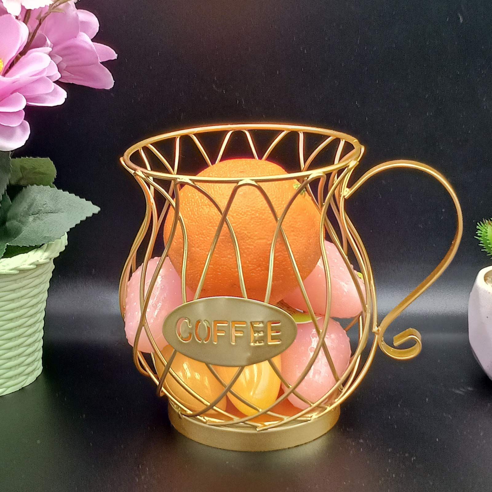 Mug Shape Coffee Capsule Storage Basket Organizer for Coffee Station Bar Decor Restaurant Tea Room Kitchen Countertop — image 2