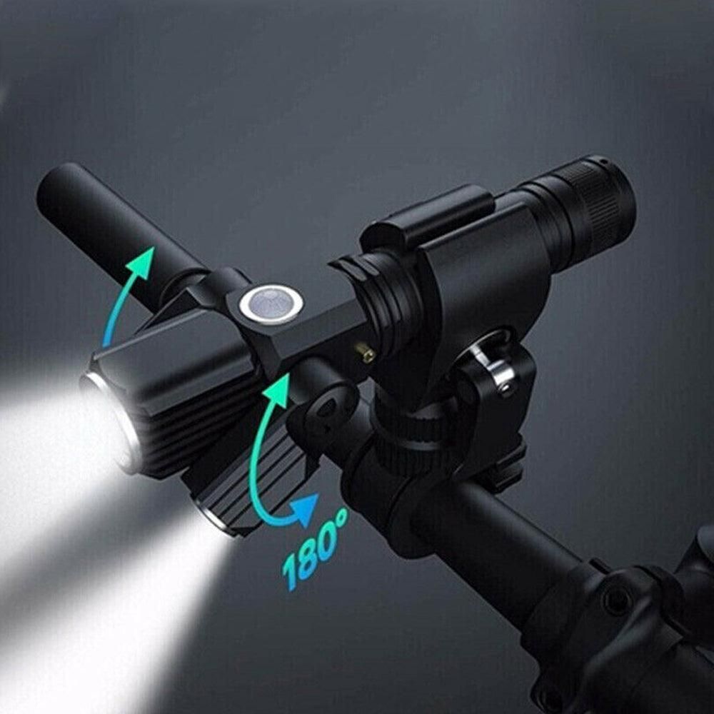 3-Head USB Rechargeable Headlight With Bracket for Night Cycling — image 5