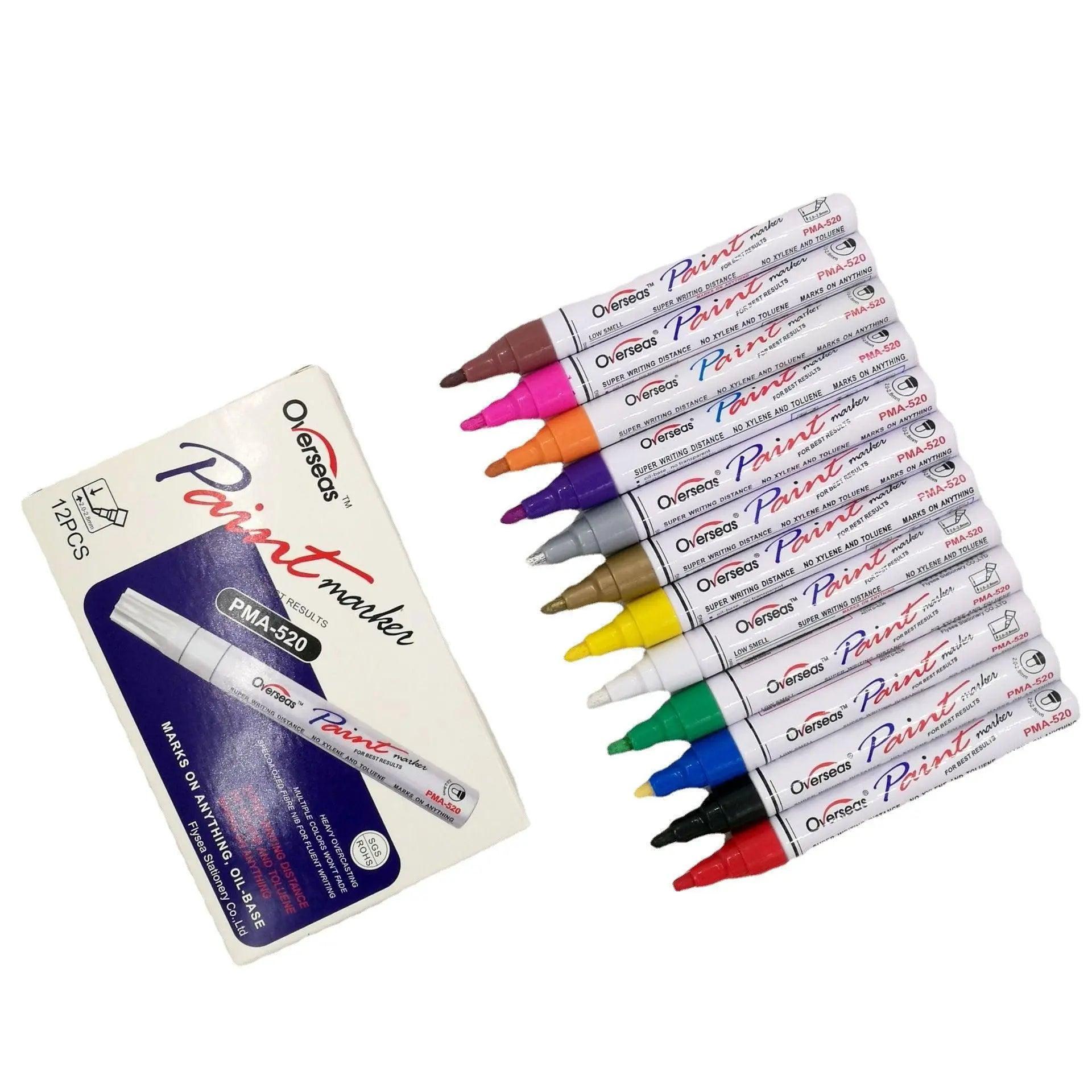 Multicolour Permanent Paint Marker Pens for Tyre Metal Glass Rubber - Yellow โ image 2