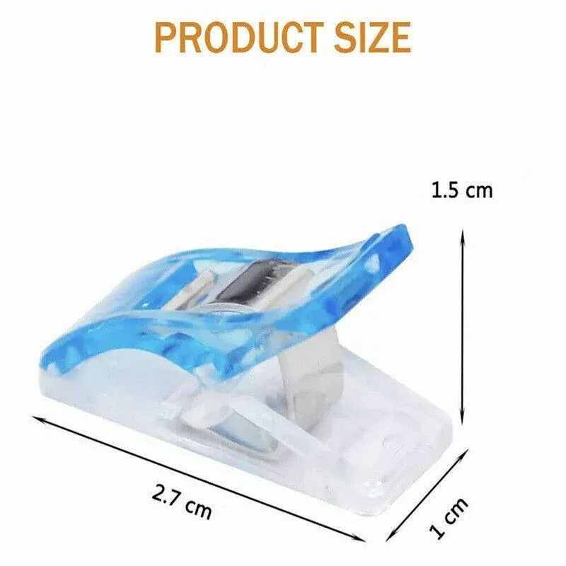 50Pcs Sewing Quilting Clips Wonder Craft Fabric Clamp DIY Colourful or Clear Option - Clear — image 3