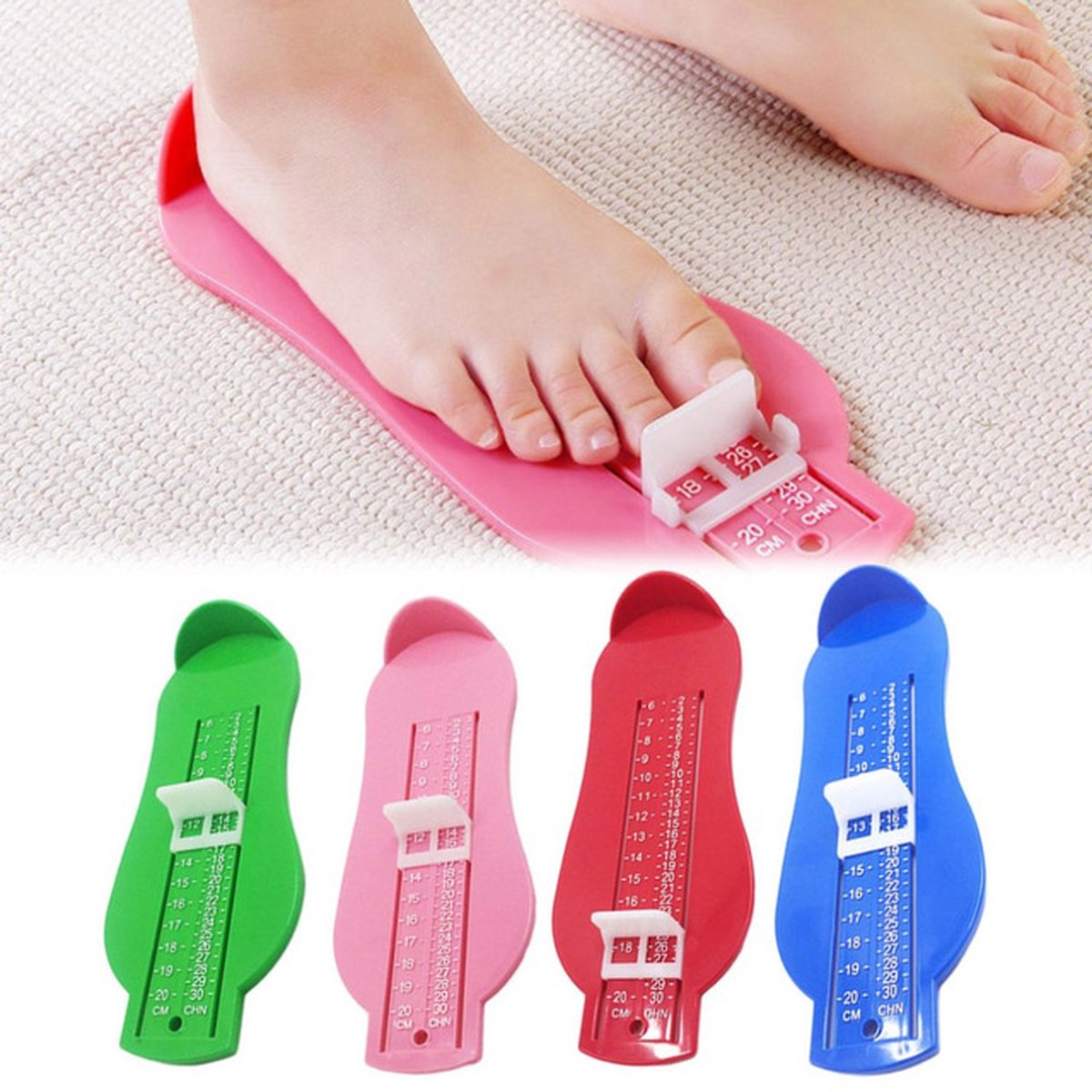 Child's Foot Measuring Tool | Child's Shoe Size Measuring Tool | Baby Shoe Measuring Tool | Baby Measurement | Pink — image 5