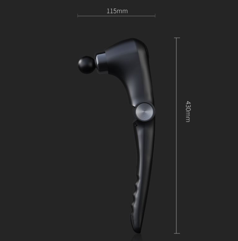 Black-Sliver Foldable Percussion Massage Gun with Hot Cold Compress & 10 Heads - 9 Speed Levels and High Frequency Vibration Full Body Muscle Relaxer — image 6