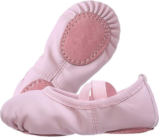 Women's Ballet Shoes – Ballet Shoes for Girls – Purple-Pink – Soft PU Leather Dance Shoes with Non-Slip Sole – Suitable for Ballet, Yoga & Home Use — image 4
