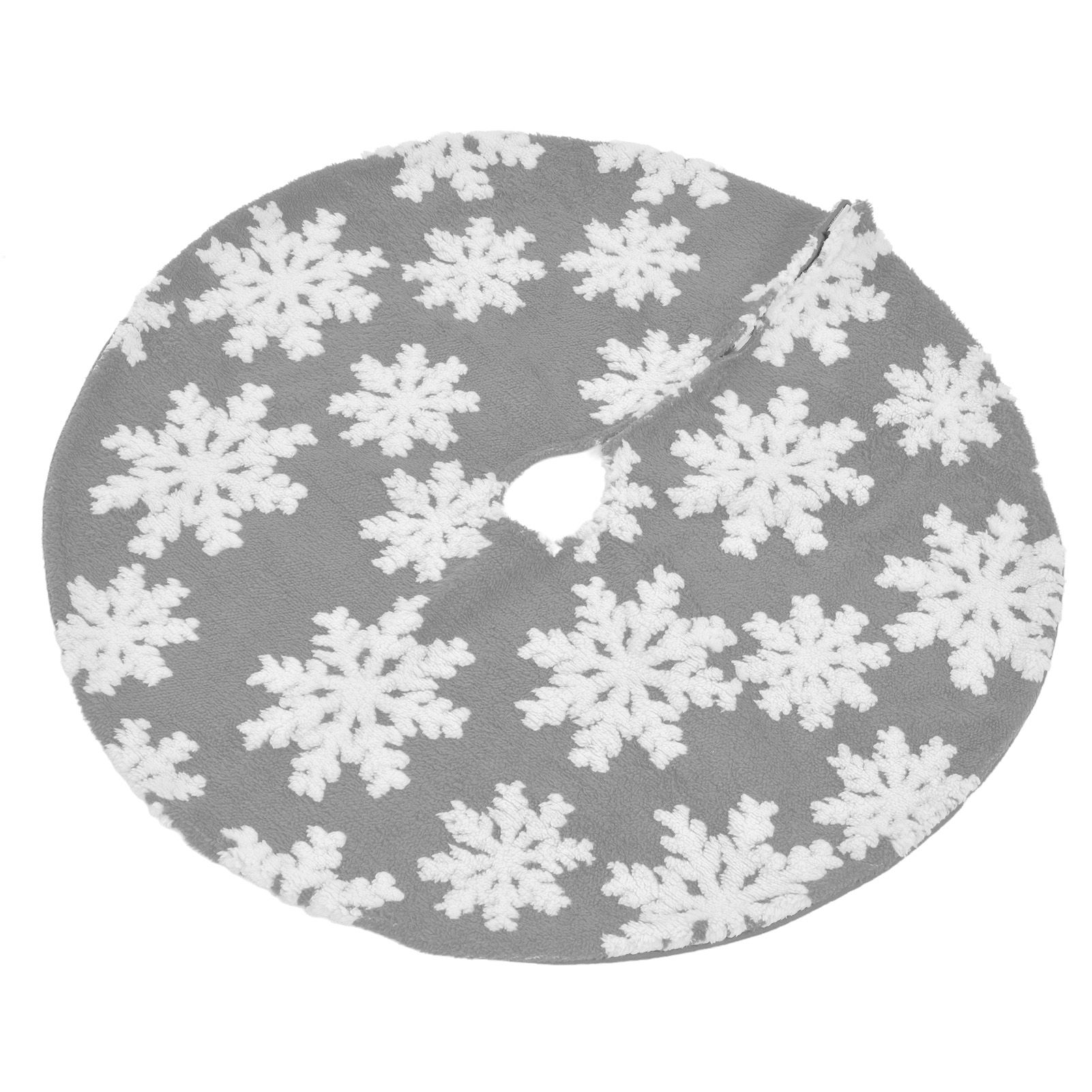 Christmas Tree Skirt Cute Snowflake Patterns Reused Beautiful Practical Christmas Tree Decorations for Decor Background78cm — image 2