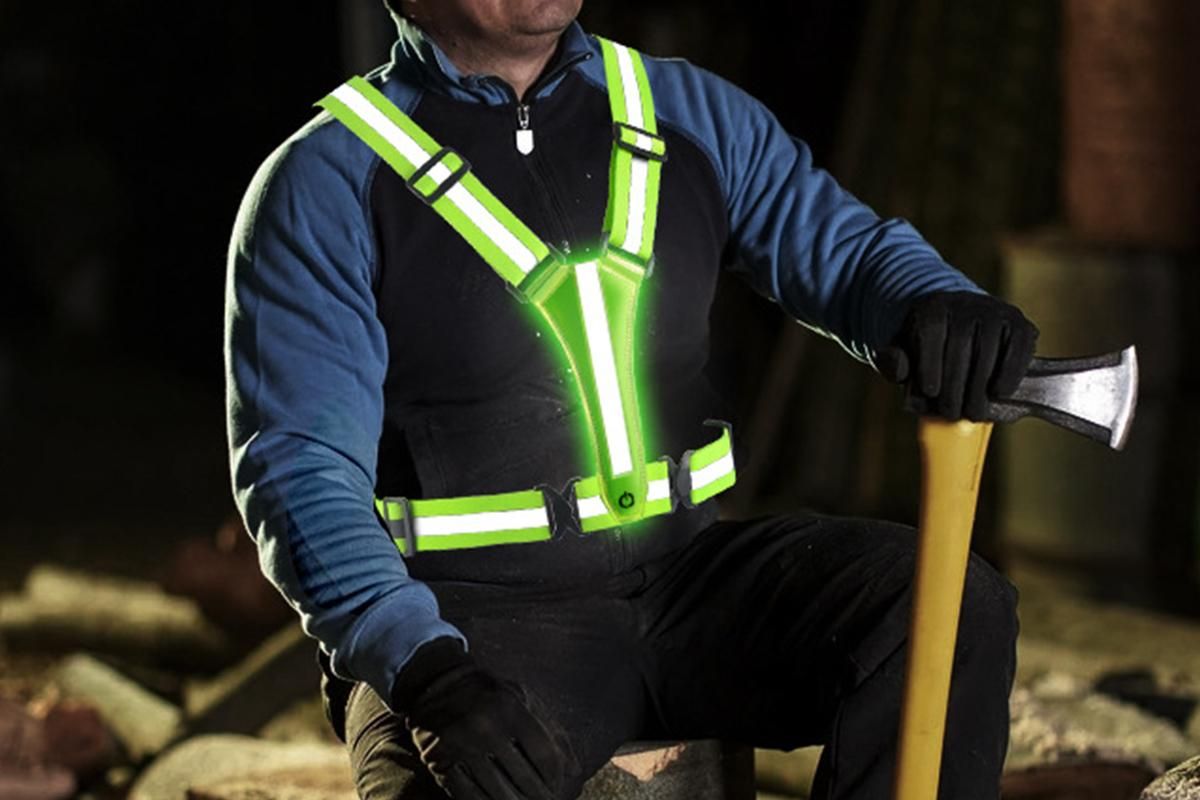 LED Reflective Vest Running Gear USB Rechargeable LED Light Up Vest High Visibility with Adjustable Waist and Shoulde for Night Walking Cycling, High โ image 3
