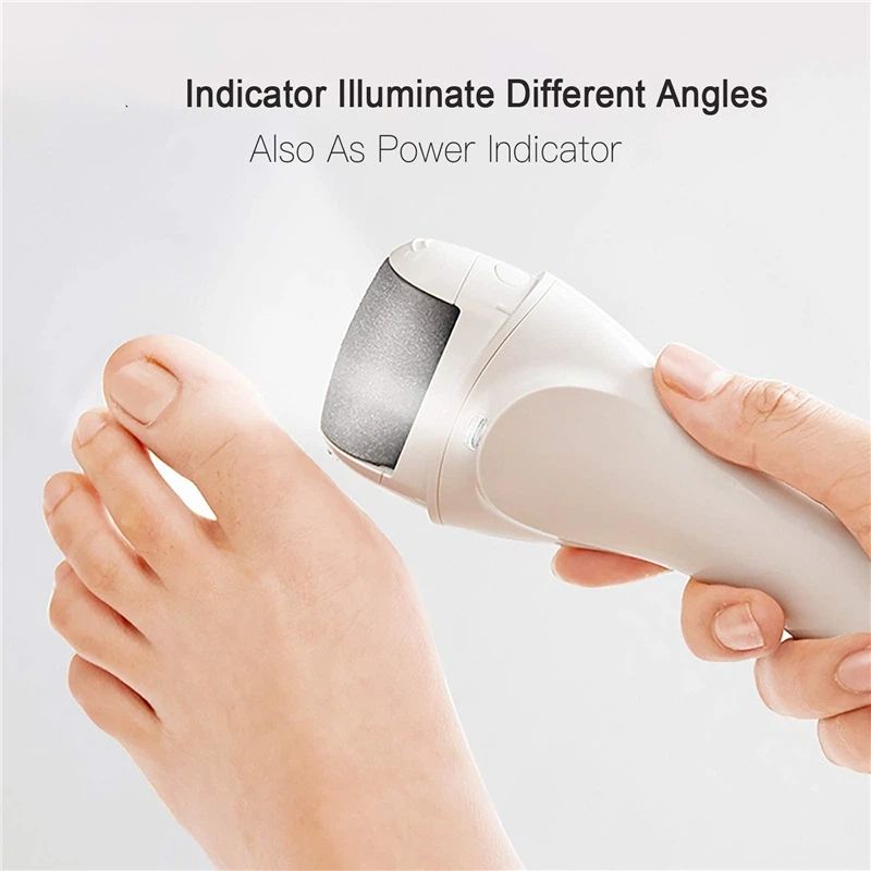 Electric Foot Callus Removers Rechargeable, Portable Electronic Foot File Pedicure Tools, Electric Callus Remover Foot Scrubber（white)（17 × 6.6 × 4cm） — image 5
