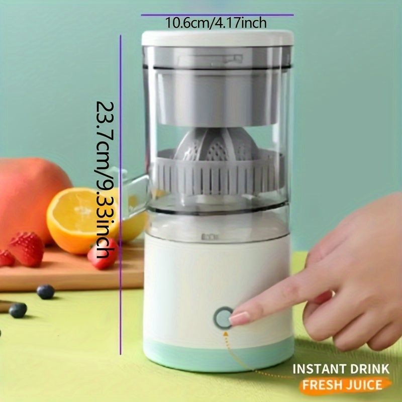 New Portable USB Charging Juicer, High Juice Yield for Various Fruits, Pulp Separating Design, Rechargeable Lithium Battery Ideal Gift White — image 4