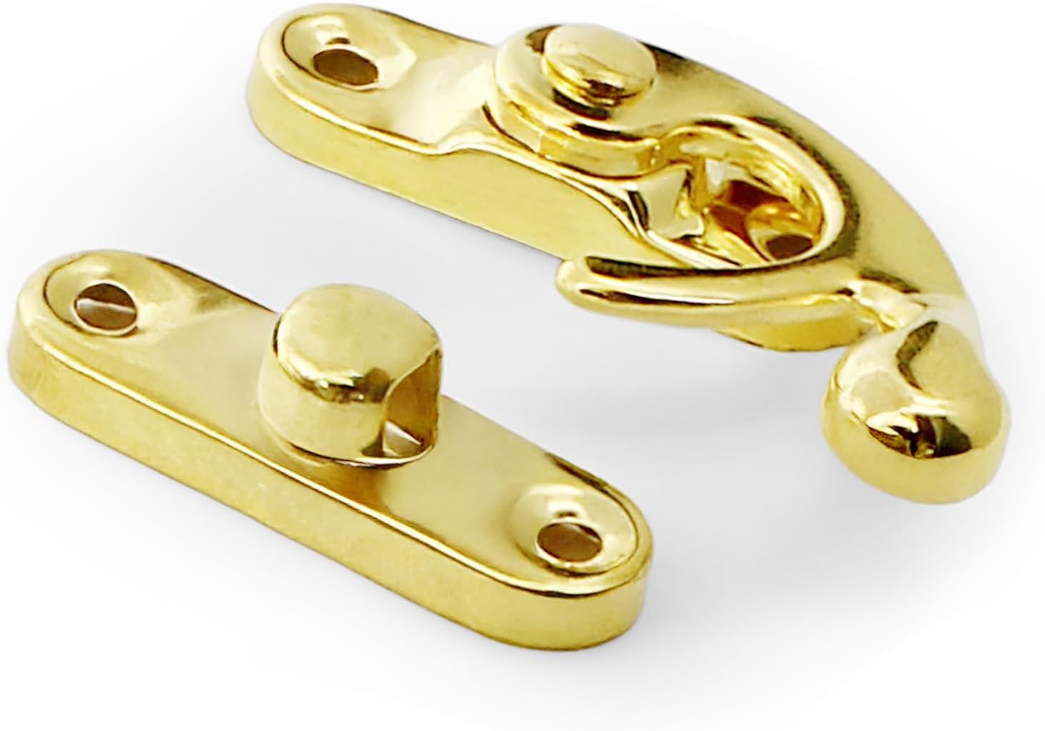 Biaungdo 5pcs Gold Vintage Style Swing Bag Clasp Closure Lock Latch for Furniture Wooden Box Jewelry Case Silver Tone with Mounting Screw & Screwdriver, 33 x — image 4
