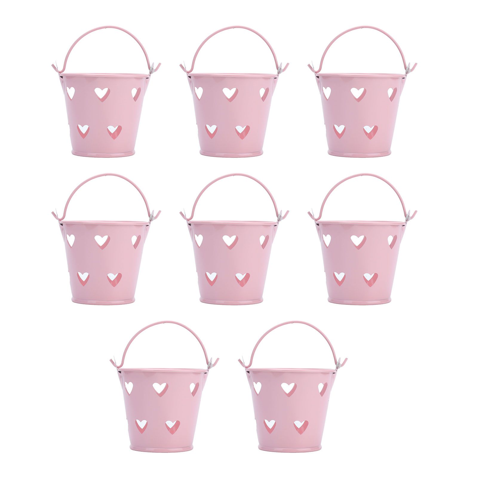 12pcs Mini Metal Bucket Hollow Heart Shaped Bucket with Handle for Candies Outdoor Flower Cosmetics โ image 2