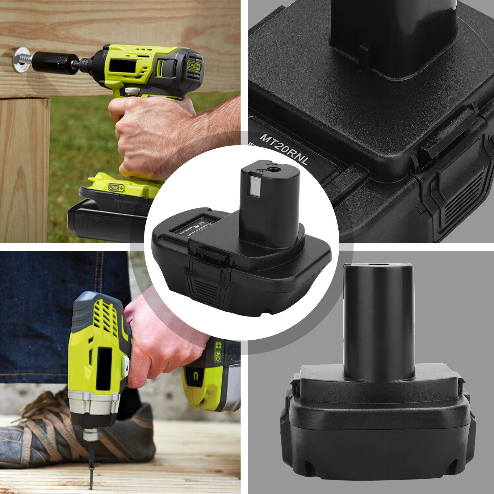 Battery Adapter MT20RNL for Makita Li-ion Batteries Convert to Ryobi 18V Tools — image 4