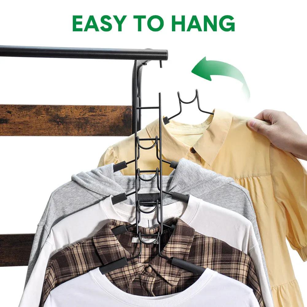 8 Sets Magic Clothes Hangers Detachable 5-in-1 Multilayer Carbon Steel Coat Hanger with Anti-Slip Foam Sleeves Space Saving for Wardrobe Closet Storage โ image 3