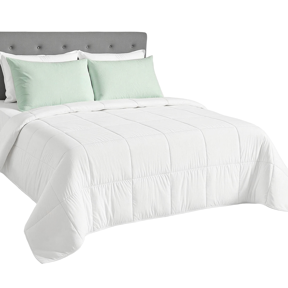 Giselle Bedding 200GSM Bamboo Quilt Summer Quilts All Season Doona Duvet Lightweight Super King — image 2