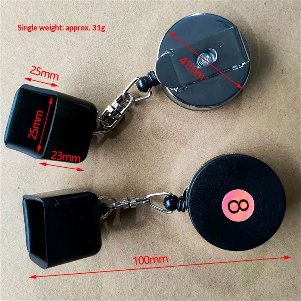 2 pack Pool Chalk Holder - Billiard Pool Cue Chalk Keeper Case Cover with Retractable Key Ring & Belt Clip, Accessories for Game Training & Practice โ image 3