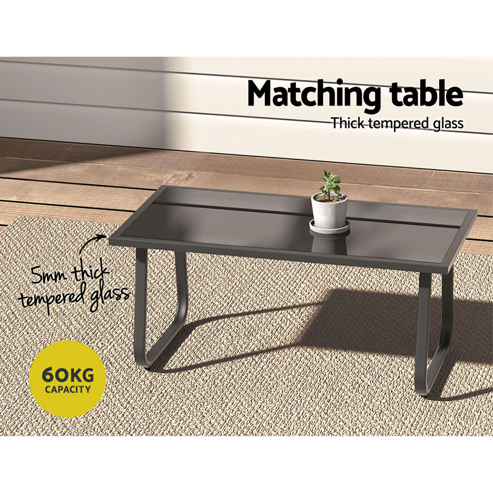 Gardeon Outdoor Sofa Set Lounge Setting Textilene Table and Chairs Garden Patio Furniture โ image 6