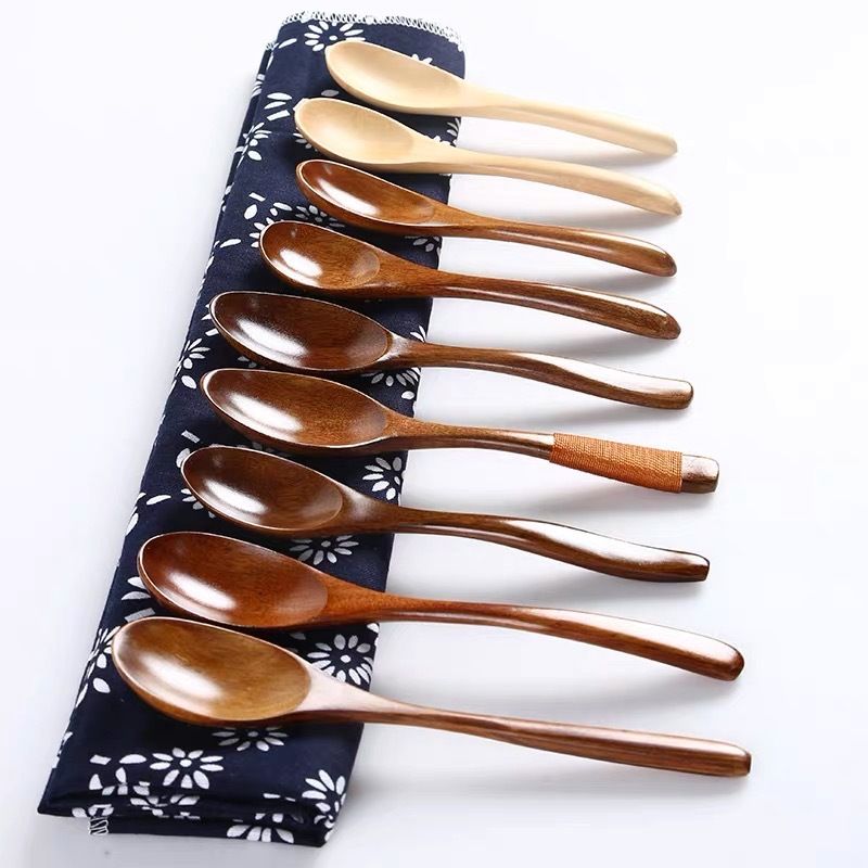 Wooden Spoon Create Credit Long Handle [hemu] children's spoon 12.3*2.6 cm — image 3