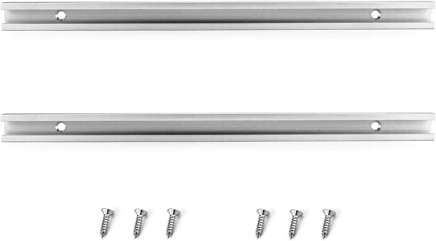 Aluminum T Track, 2 Pack 12 Inch Universal Double Cut Profile T Track, with Predrilled Mounting Holes and Screws, Woodworking and Fixtures, for Drill Press โ image 6