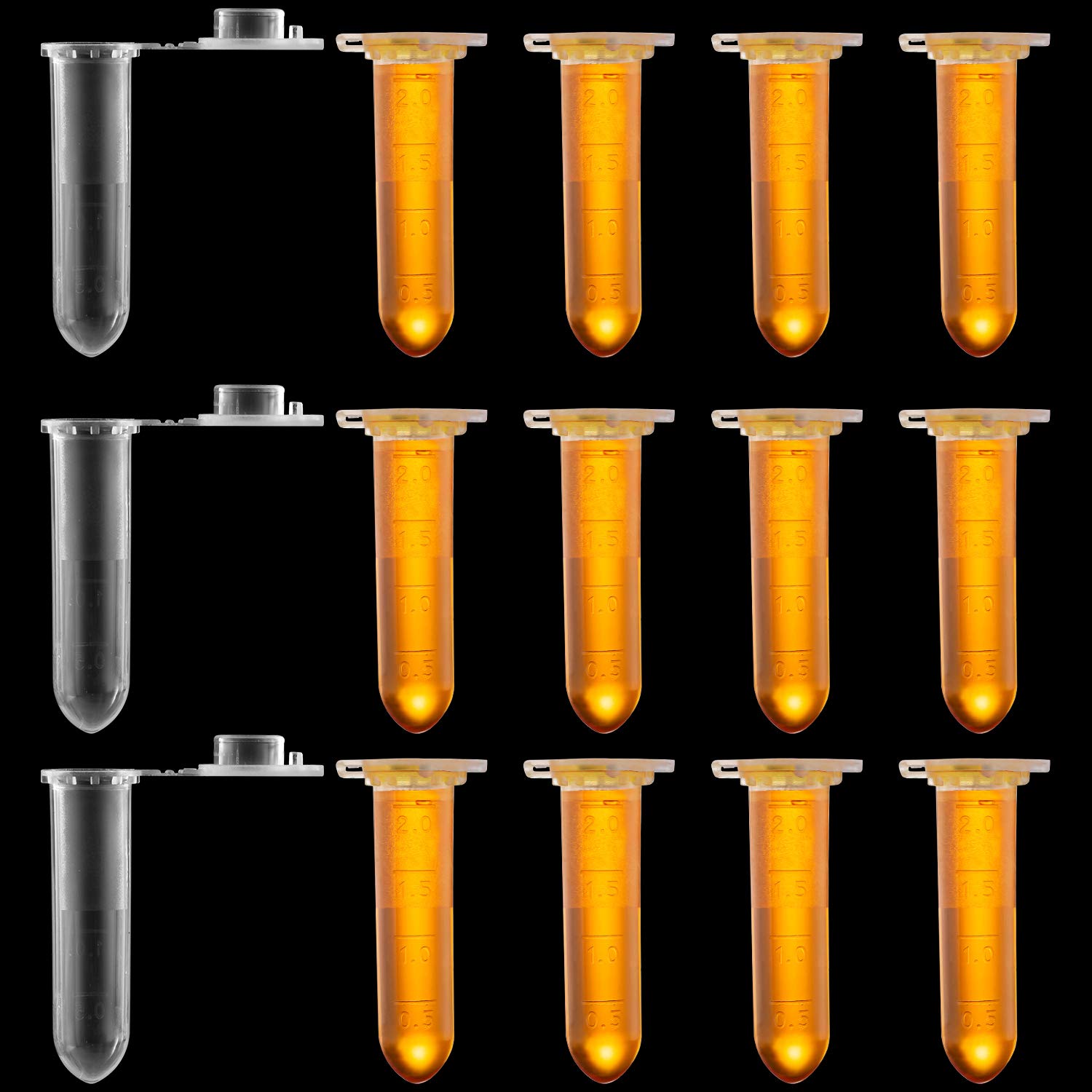 Ackers Science 250Pcs 2.0ml Polypropylene Graduated Microcentrifuge Tubes with Snap Cap,Natural โ image 3
