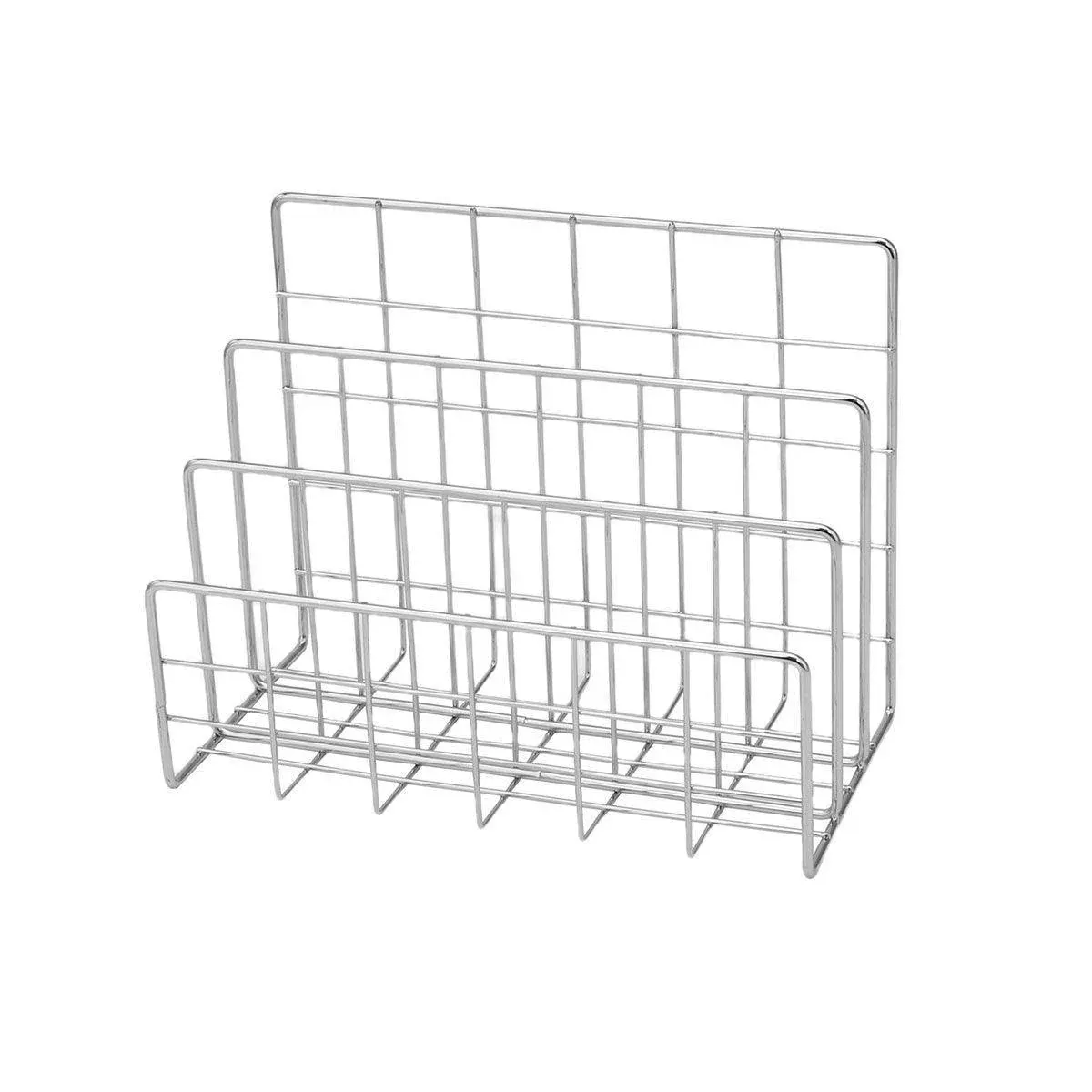 Three Layer Iron Office Document Organizer Rack Magazine Storage Shelf Bookshelf — image 2