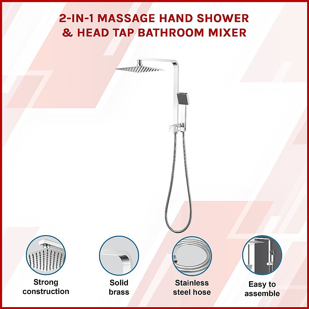 2-in-1 Massage Hand Shower & Head Tap Bathroom Mixer โ image 2