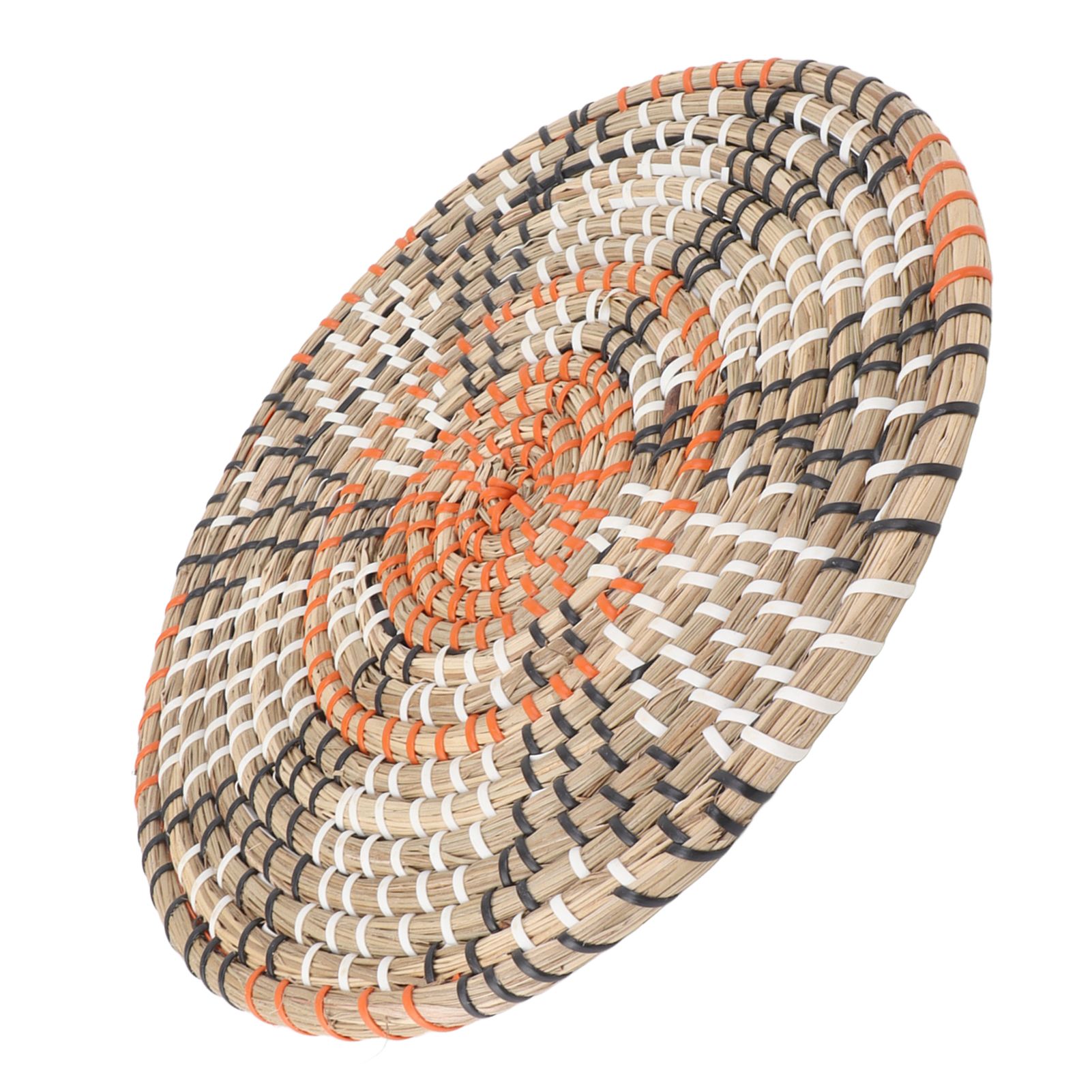 Grass Woven Placemats Nordic Style Innovative Round Placemats for Dining Table Home Decor Wall Decor 30cm/11.8in — image 2