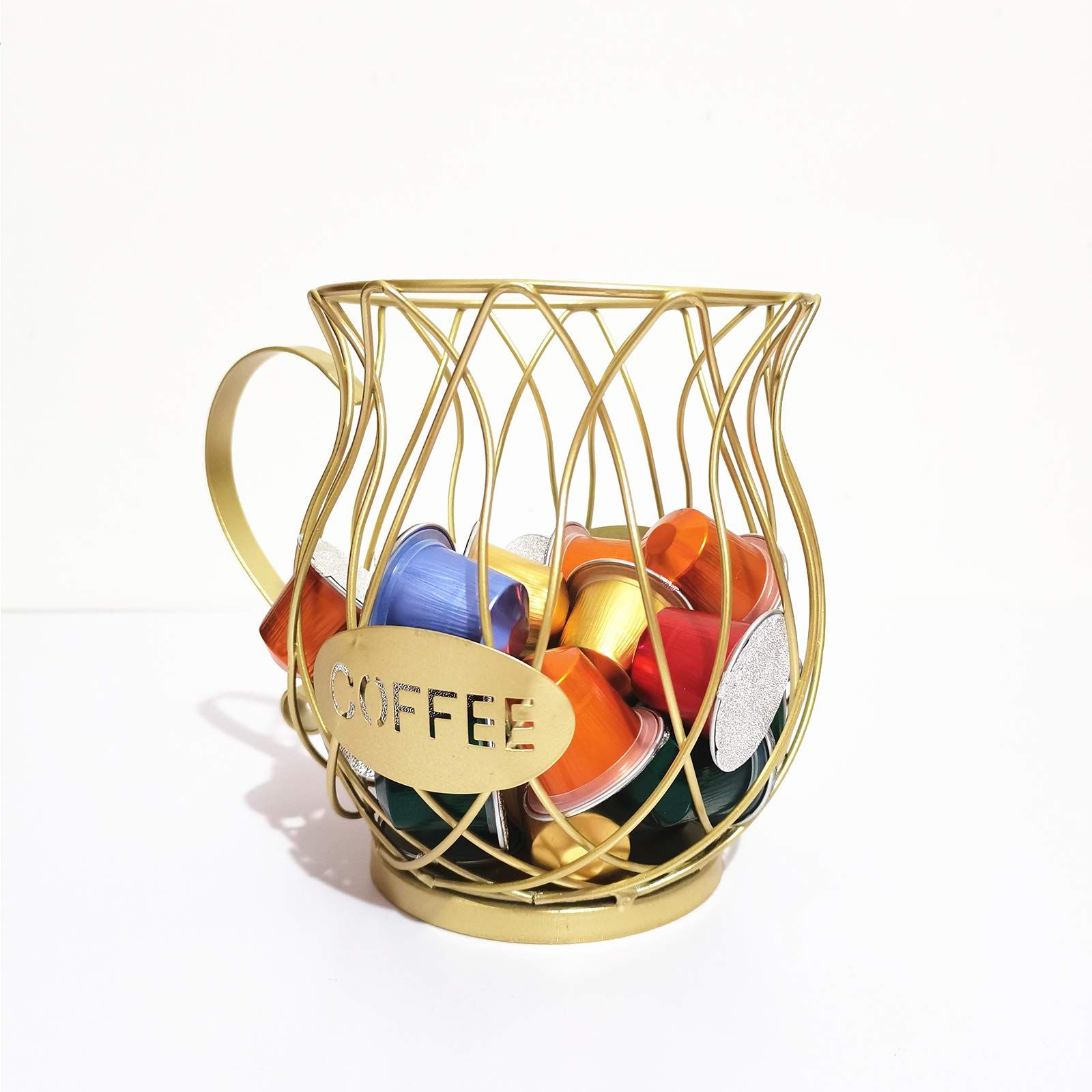 Mug Shape Coffee Capsule Storage Basket Organizer for Coffee Station Bar Decor Restaurant Tea Room Kitchen Countertop — image 4