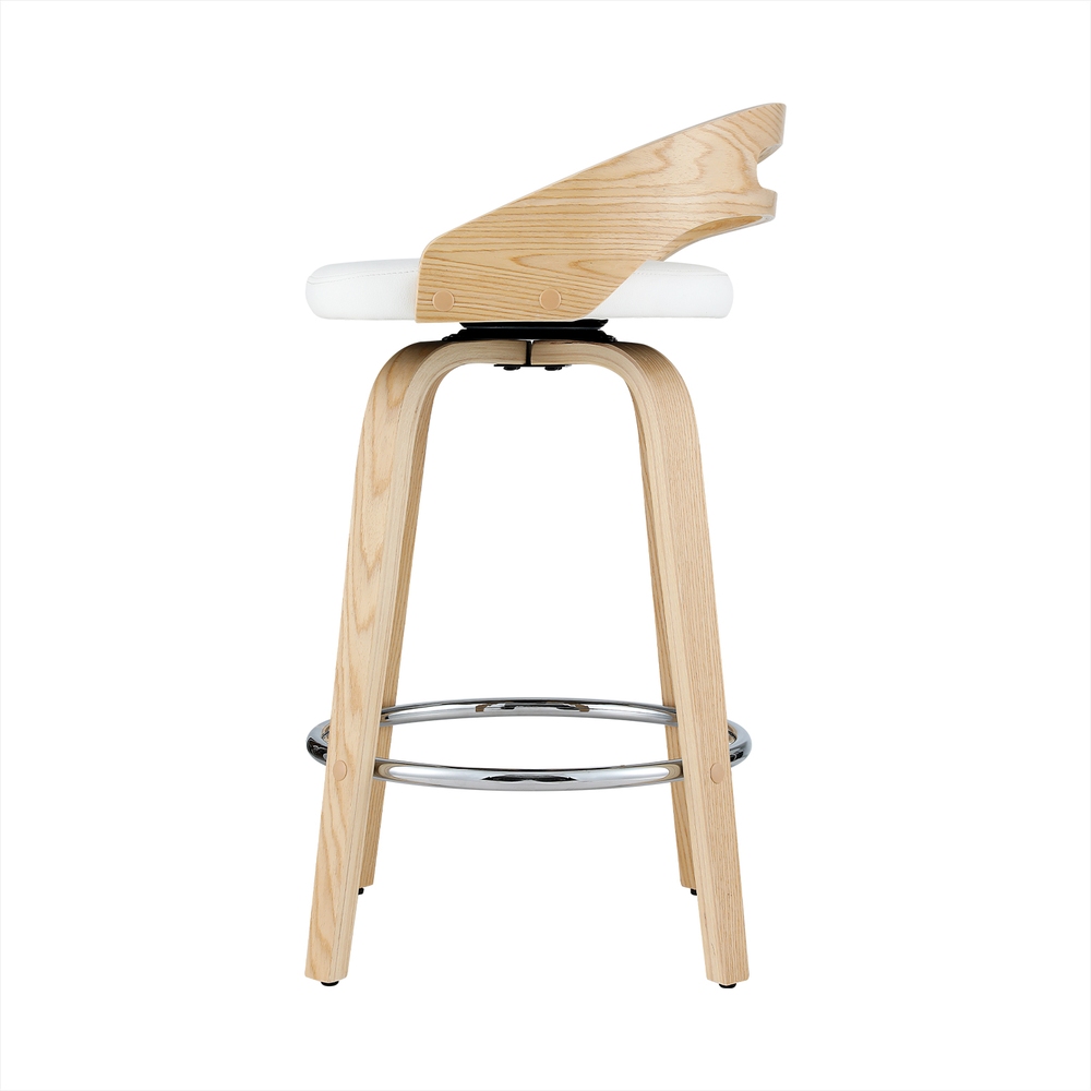 Artiss 2x Bar Stools Swivel Dining Chairs Low Back Counter Seat PU Cushion โ image 3