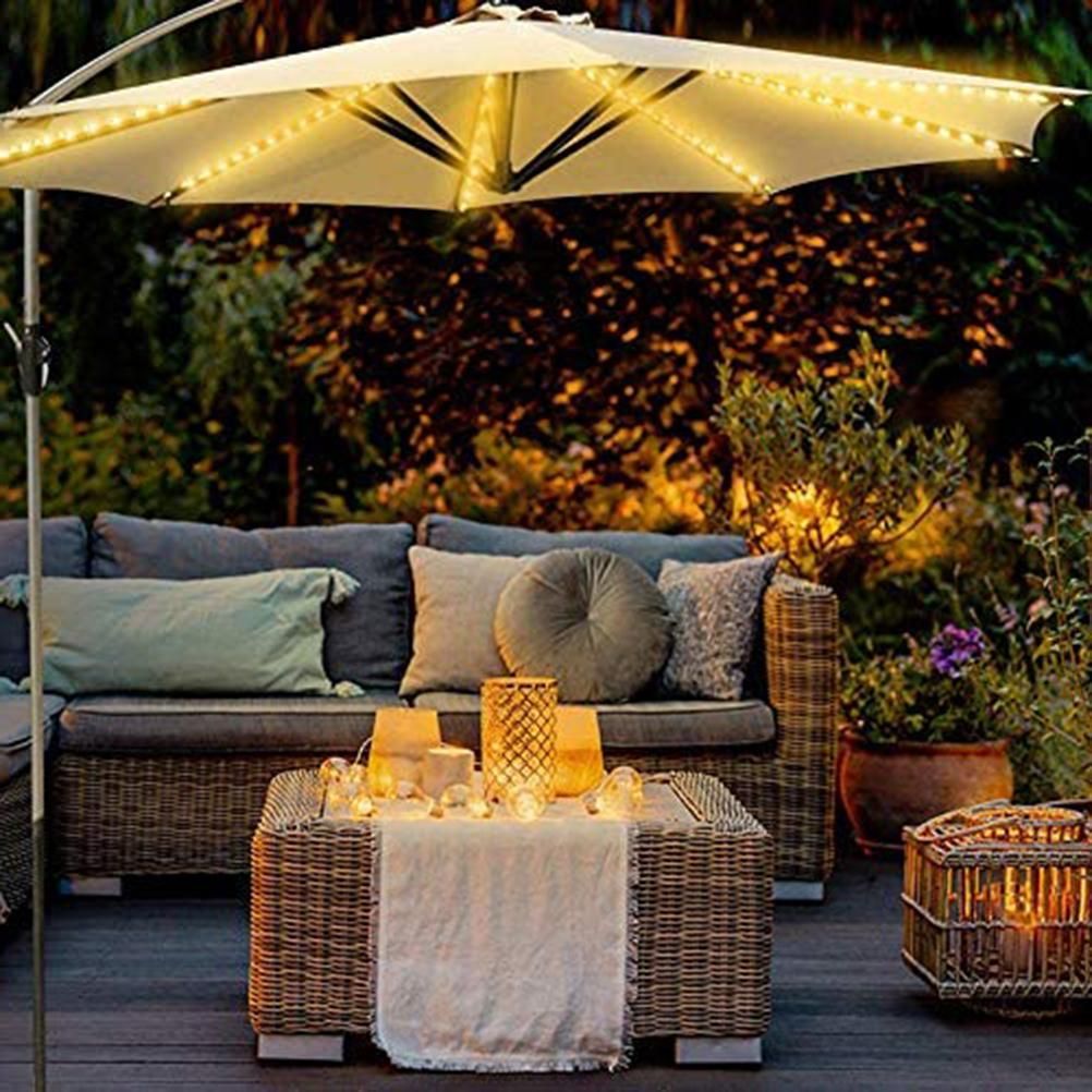 Solar Parasol Lighting with Remote Control 104 LED 8 Modes Fairy Lights Umbrella Light for Patio Outdoor and Indoor Decorative Light โ image 5