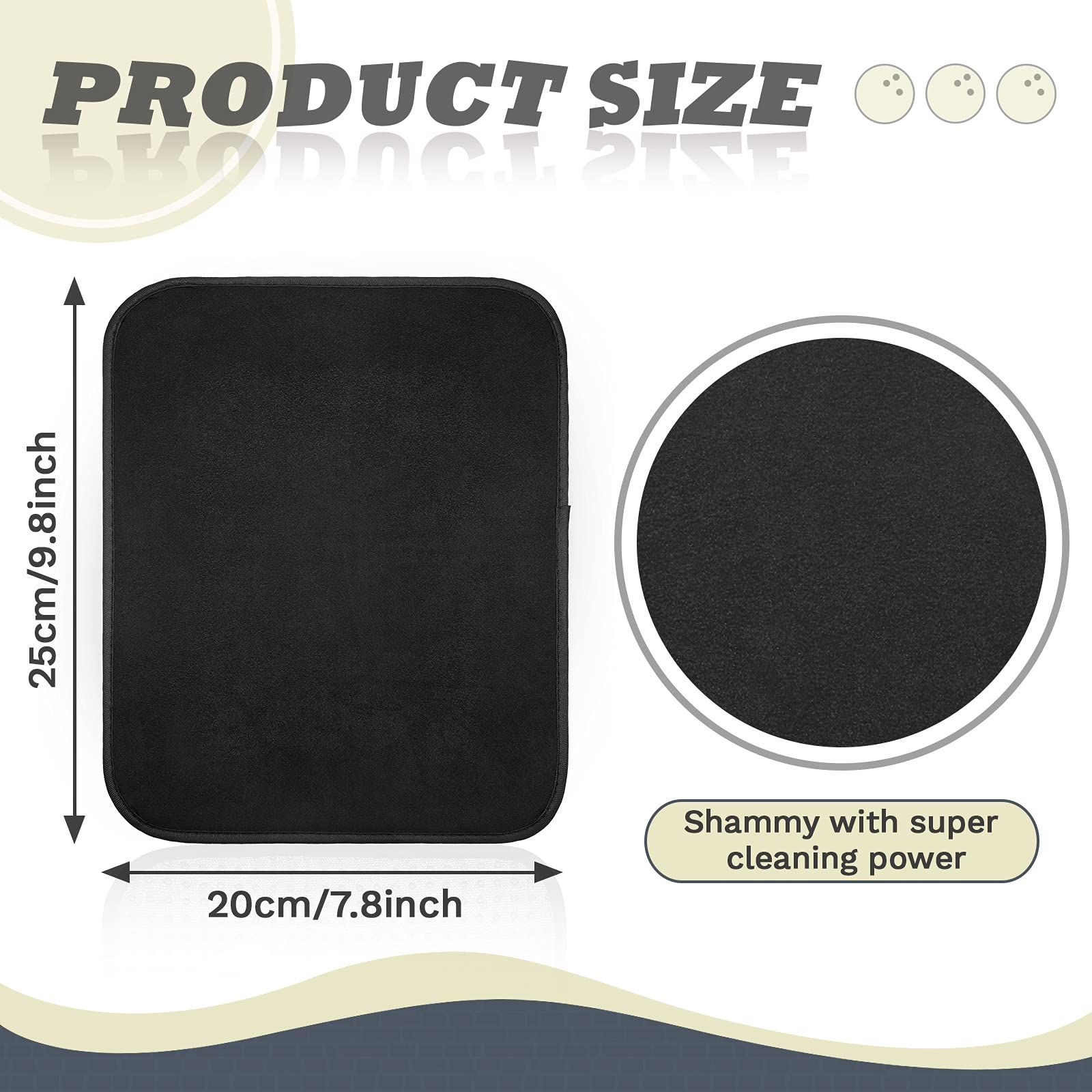 2 Pieces Bowling Accessories Bowling Towel Microfiber Bowling Towels to Wipe Off Ball Bowling Pad Towel with Easy Grip Shammy — image 2