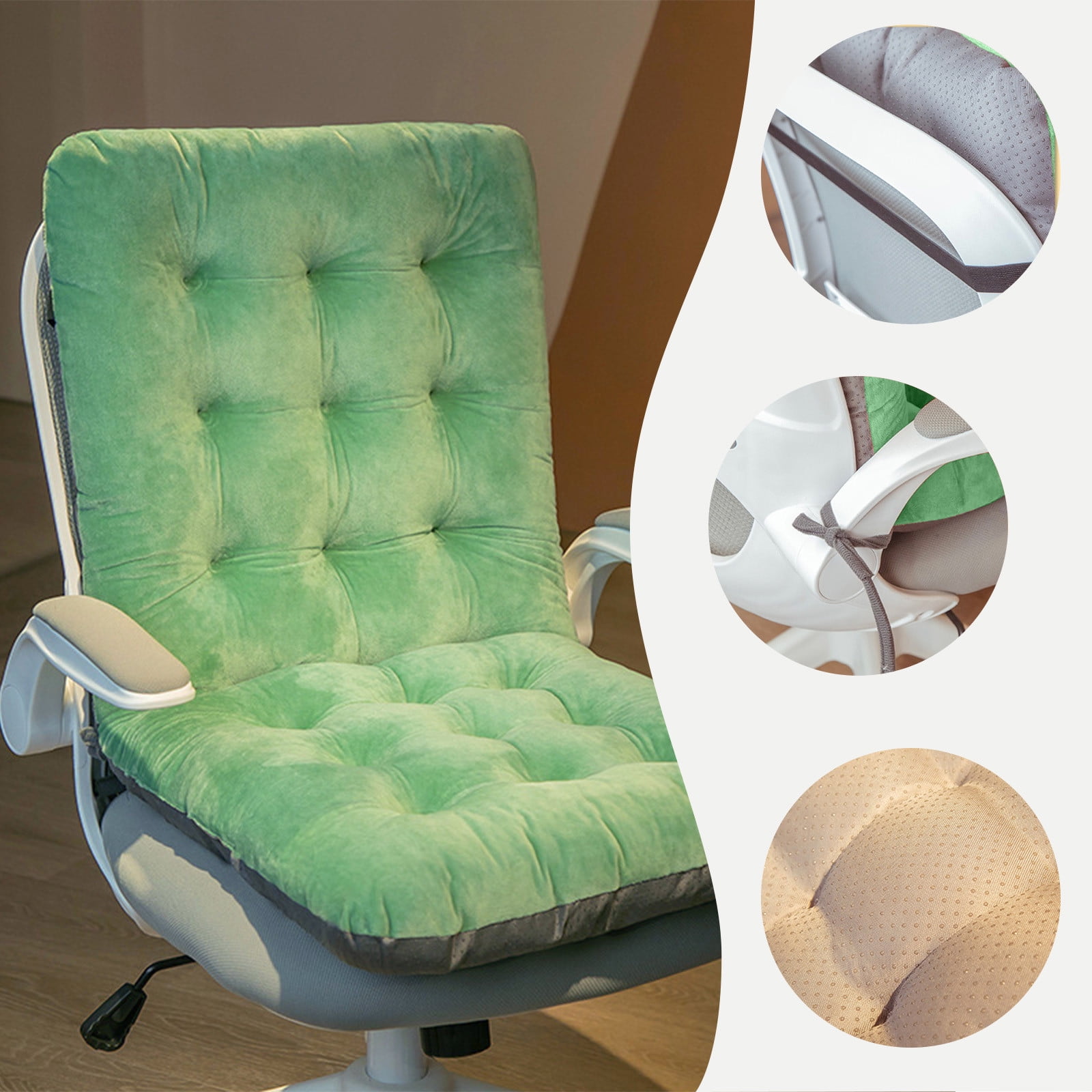 31.5 x 15.7 inches Outdoor High Back Chair Cushions Rocking Chair Cushions Replacement 17.7ร33.5 in Green 1 โ image 4