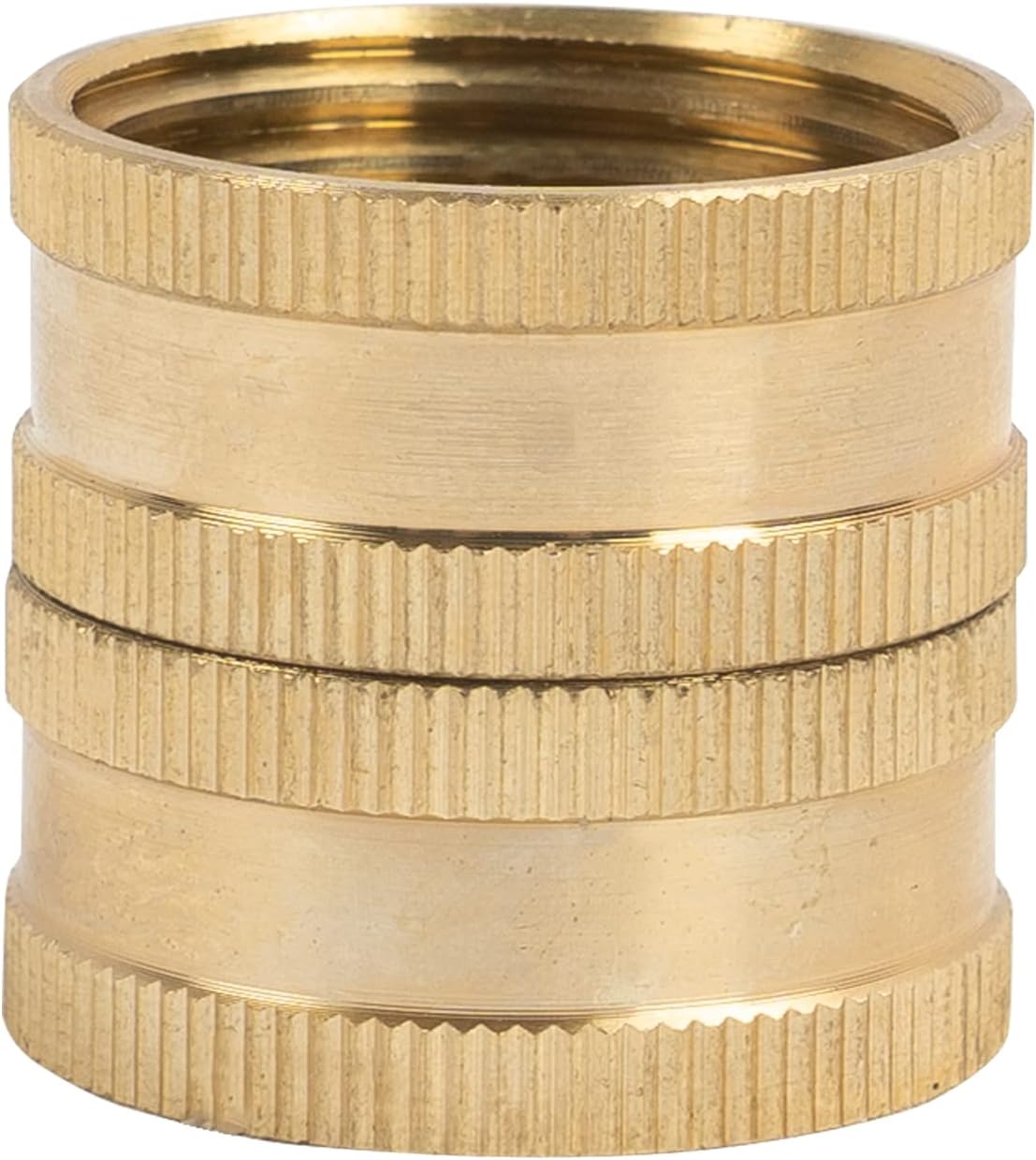 Garden Hose Adapter, 3/4 Inch Solid Brass Hose Connectors, 2 Pack Hose Connector with 2 Extra Washers (Female to Female) โ image 2