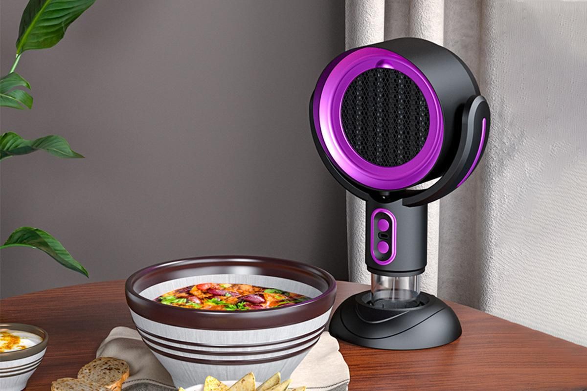 Portable Smoke Purifier Fan Removes Odors Dust Smoke for Cooking and Camping BBQ -BlackPurple โ image 5