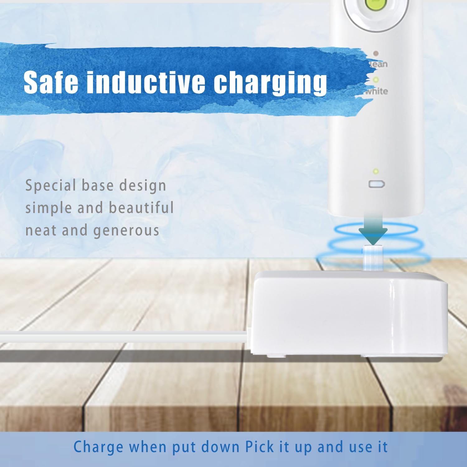 Charger Base Compatible with Philips Sonicare Electric Toothbrush 4100 HX6100, Inductive Travel Charger Fits for Philips Sonicare HX3000 / HX6000 / HX8000 / — image 3