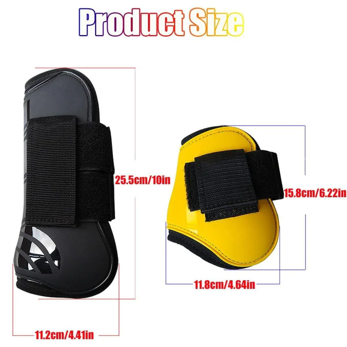 4pcs Show Jumping Horse Leg Warmers Gaiters for Joint Protection Equine Gear - Brown — image 4