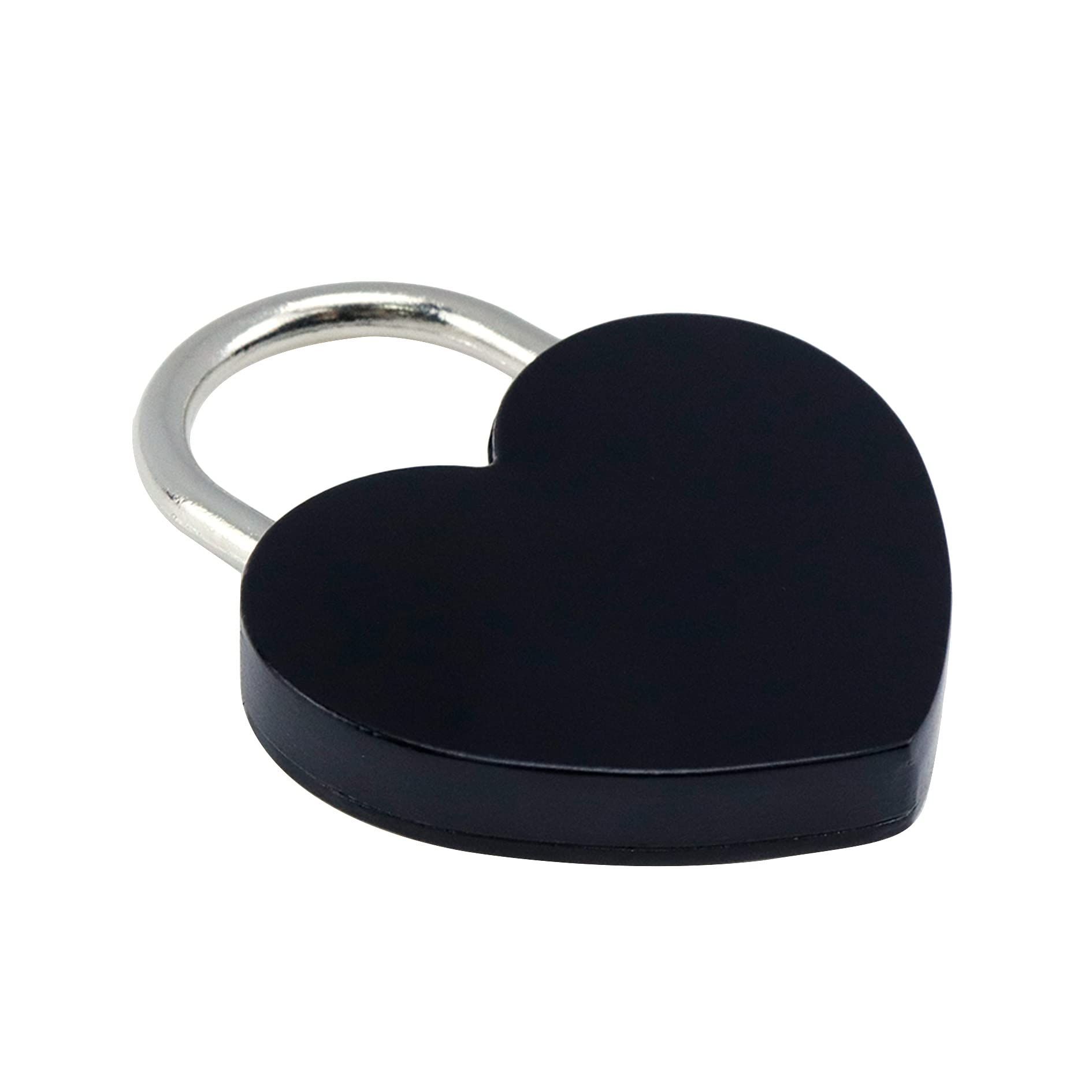 2Pcs Heart Lock with Key Heart Padlock Small Vintage Antique Style Silver Lock for Jewelry Box Diary Book Valentine Gift — image 5